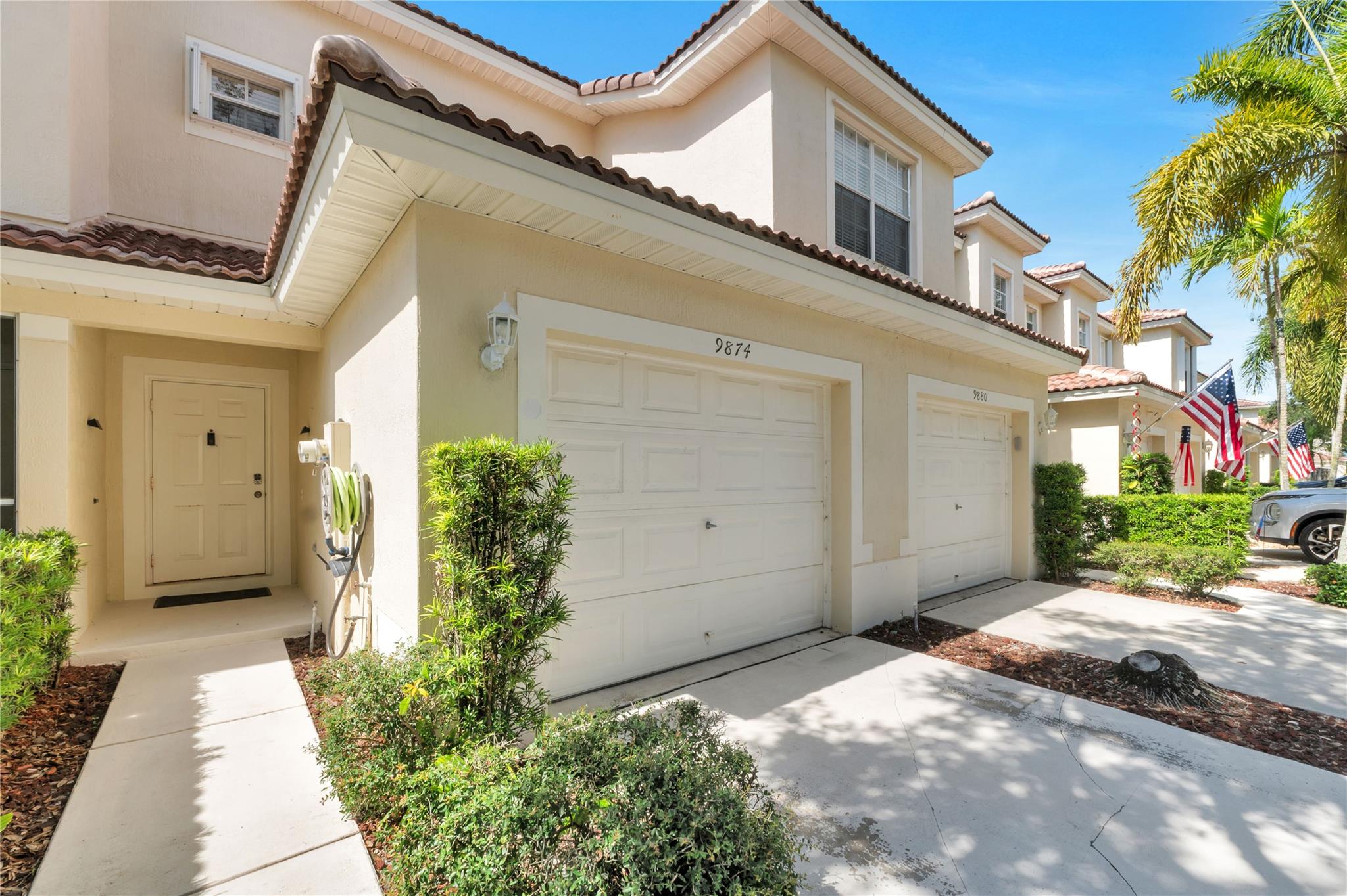 Enjoy resort-style living in this light-fill 2 bed, 2.5 bath Capri-model townhouse nested in the heart of Verona Lakes.  This immaculate home features neutral tile throughout the first floor, bright open concept great room, with a spacious kitchen and oversized island. Vaulted master suite with dual walk-ins, a second bedroom with the convenience of an upstairs laundry. Out door living  includes a screened patio, accordion shutters, and a one-car garage. Verona Lakes offers resort-style amenities pool, gym, clubhouse, tennis, basketball courts. Basic cable, grass maintenance included, and much more. A must-see! Enjoy resort-style living in this light-fill 2 bed, 2.5 bath Capri-model townhouse nested in the heart of Verona Lakes