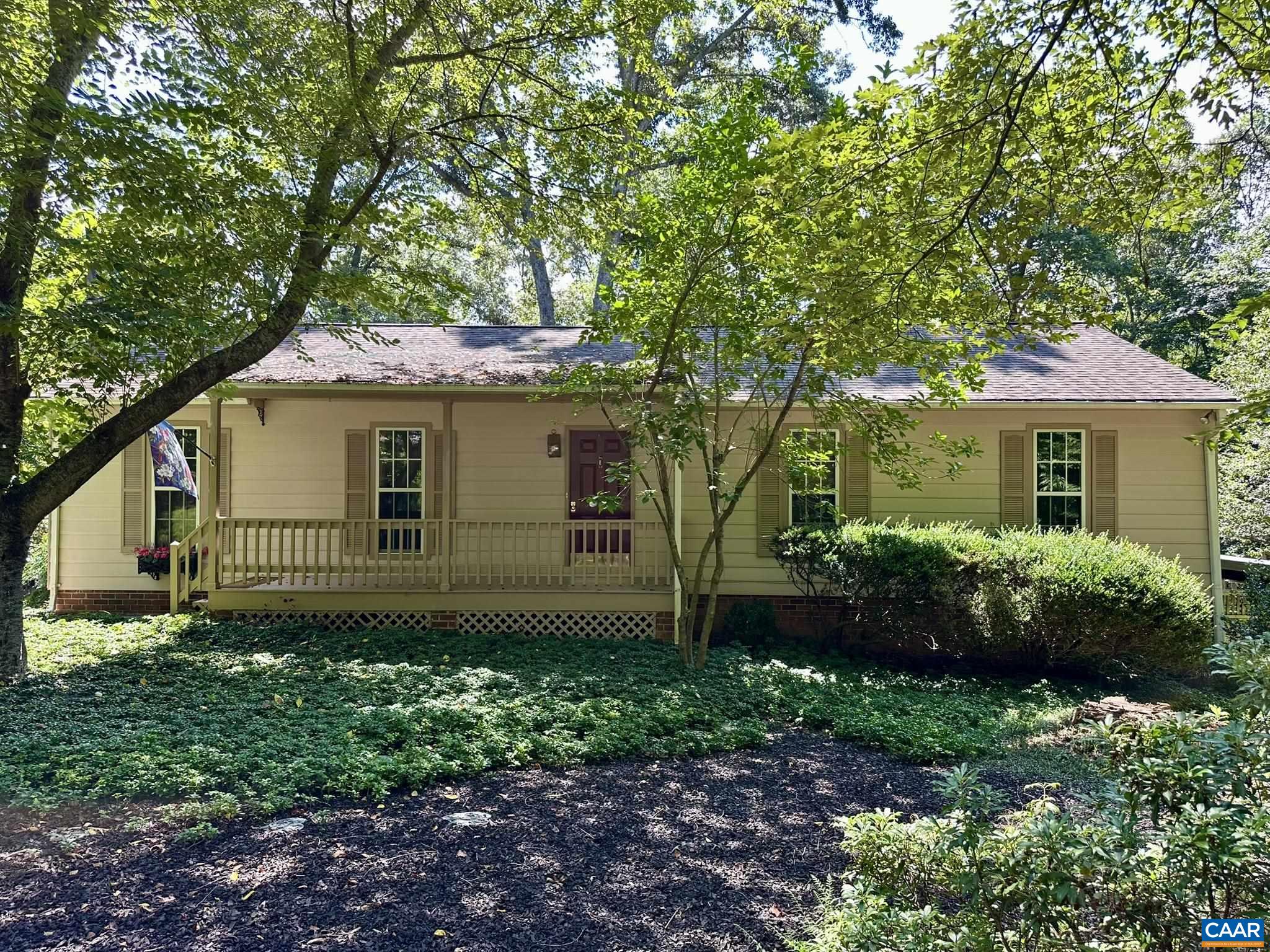 This well maintained, one owner home is ready for a new family.  Three bedrooms, two and a half baths and a finished basement offer plenty of space for living and hobbies. Country charm abounds with a eat in kitchen, fireplace, family room, formal dining room and living room. Enjoy the dappled morning sun and local wildlife on the back deck.  A Fenced back yard with rubber mulch and a low maintenance front yard with mature trees makes this home perfect for enjoying the outside without the work. The finished basement is currently set up as a hobby kennel for dogs with indoor/outdoor covered runs. A large storage room and three additional rooms are also in the basement. The whole house generator offers peace of mind during power outages. Close to Crozet, Ivy and Waynesboro. Don't miss this one!