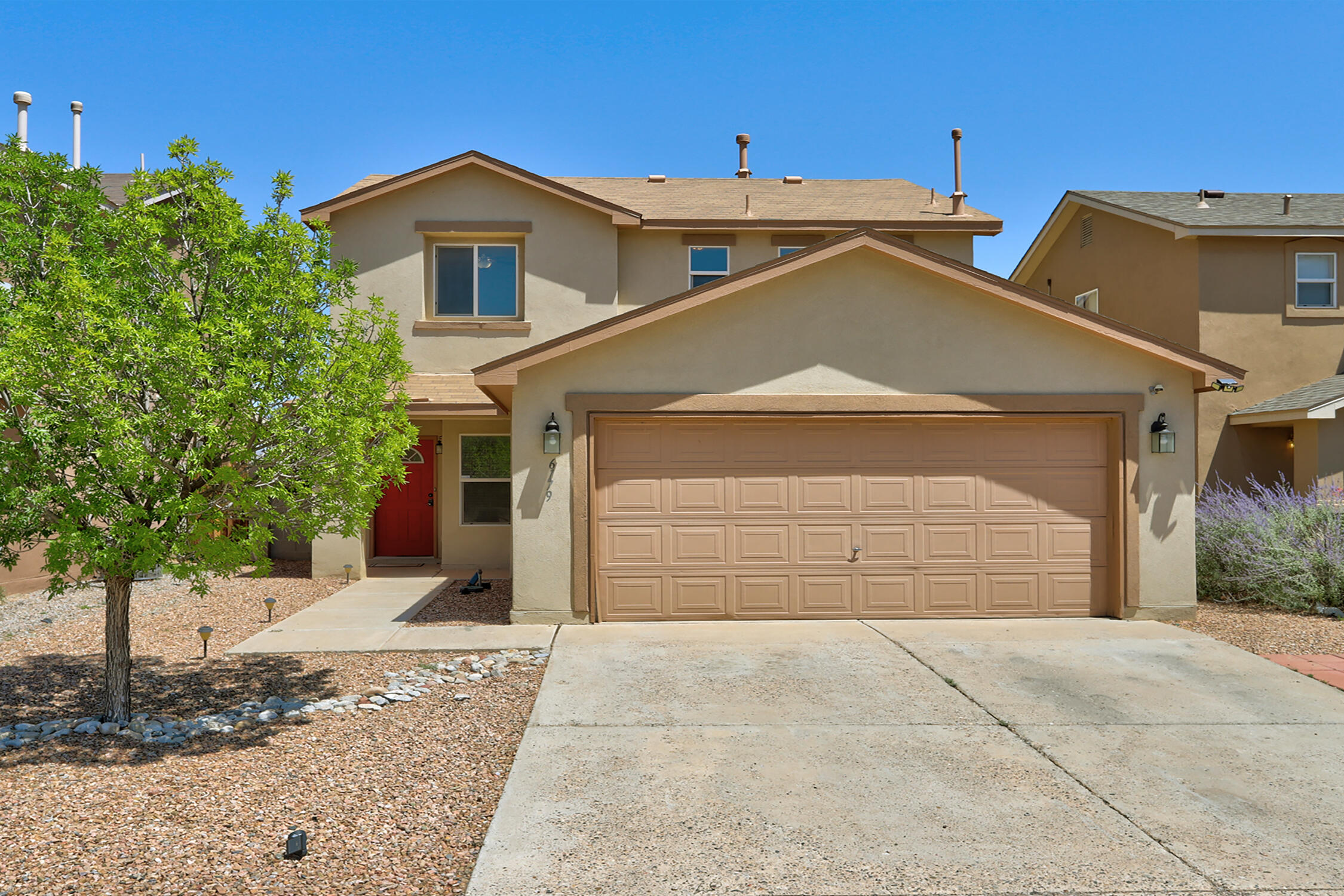 Fresh interior paint, open layout, and NO HOA.This 4-bedroom, 3-bathroom home includes a downstairs bedroom and a bathroom, perfect for guests, a home office, or multigenerational living. Kitchen island, new range and microwave, and flows into the main living area. Upstairs, the primary suite offers a double-sink and walk-in closet. Enjoy a private walled backyard with artificial turf for low-maintenance living.Located minutes from Rust Medical Center, shopping, restaurants, and everyday conveniences.  Move-in ready.
