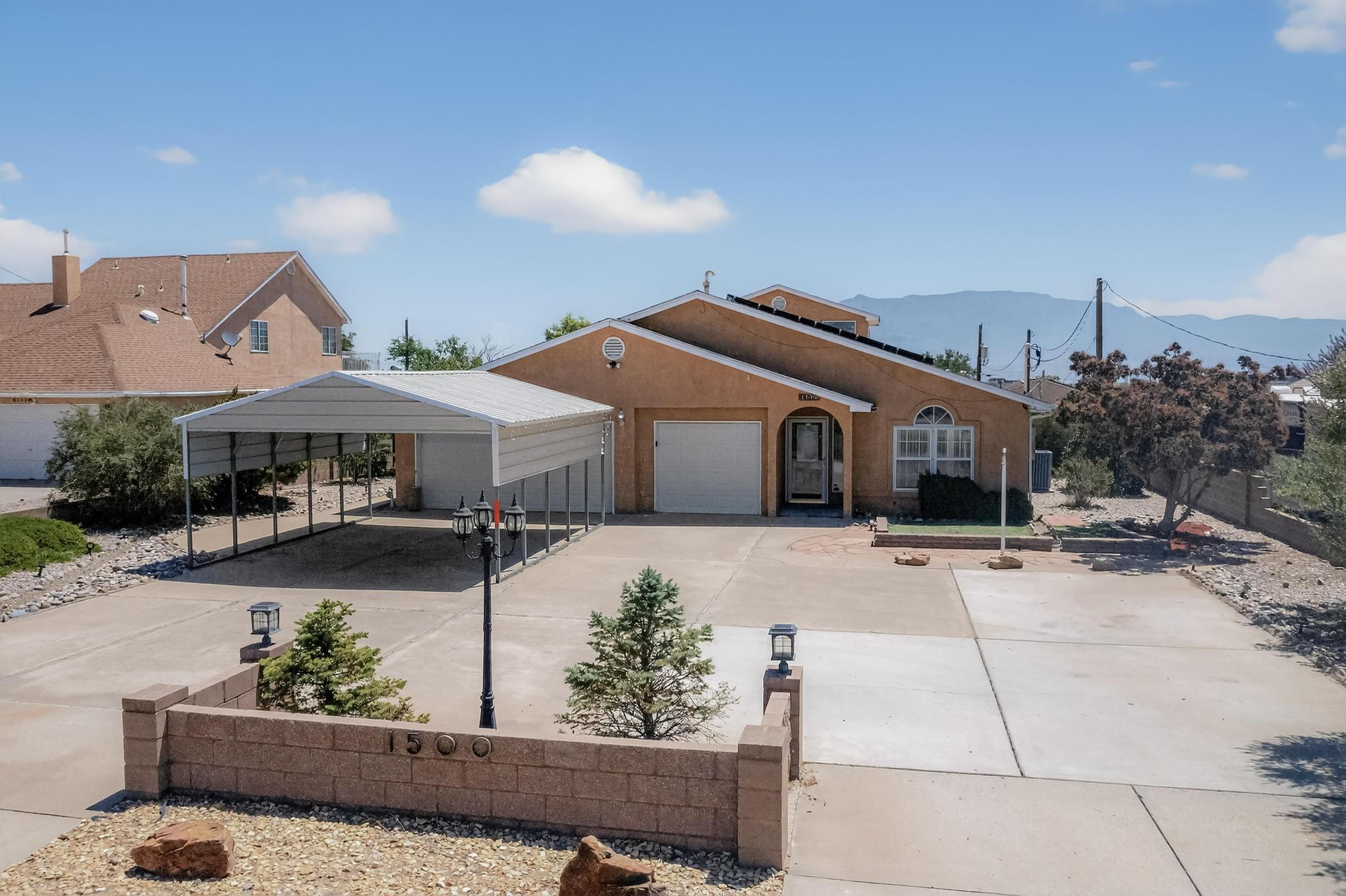 Don't miss this move-in-ready 3-bedroom, 2-bath home on a generous 1/2-acre lot in desirable Rio Rancho. Inside, you'll find two inviting living areas and a bright, versatile loft--perfect as a 4th bedroom, home office, or game room. Recent updates include fresh paint, new carpet, and a new septic system.Step out onto the large balcony w/ mountain views, or unwind in the expansive backyard with a covered patio and storage shed--ideal for entertaining, gardening, or simply relaxing. A 3-car attached garage, 2-car carport, and solar panels round out the package. Minutes from shopping, dining, hospitals, and more. This rare find won't last long! Note: ***No warranties or guarantees are provided. Buyers are encouraged to perform their own inspections for personal assurance.***