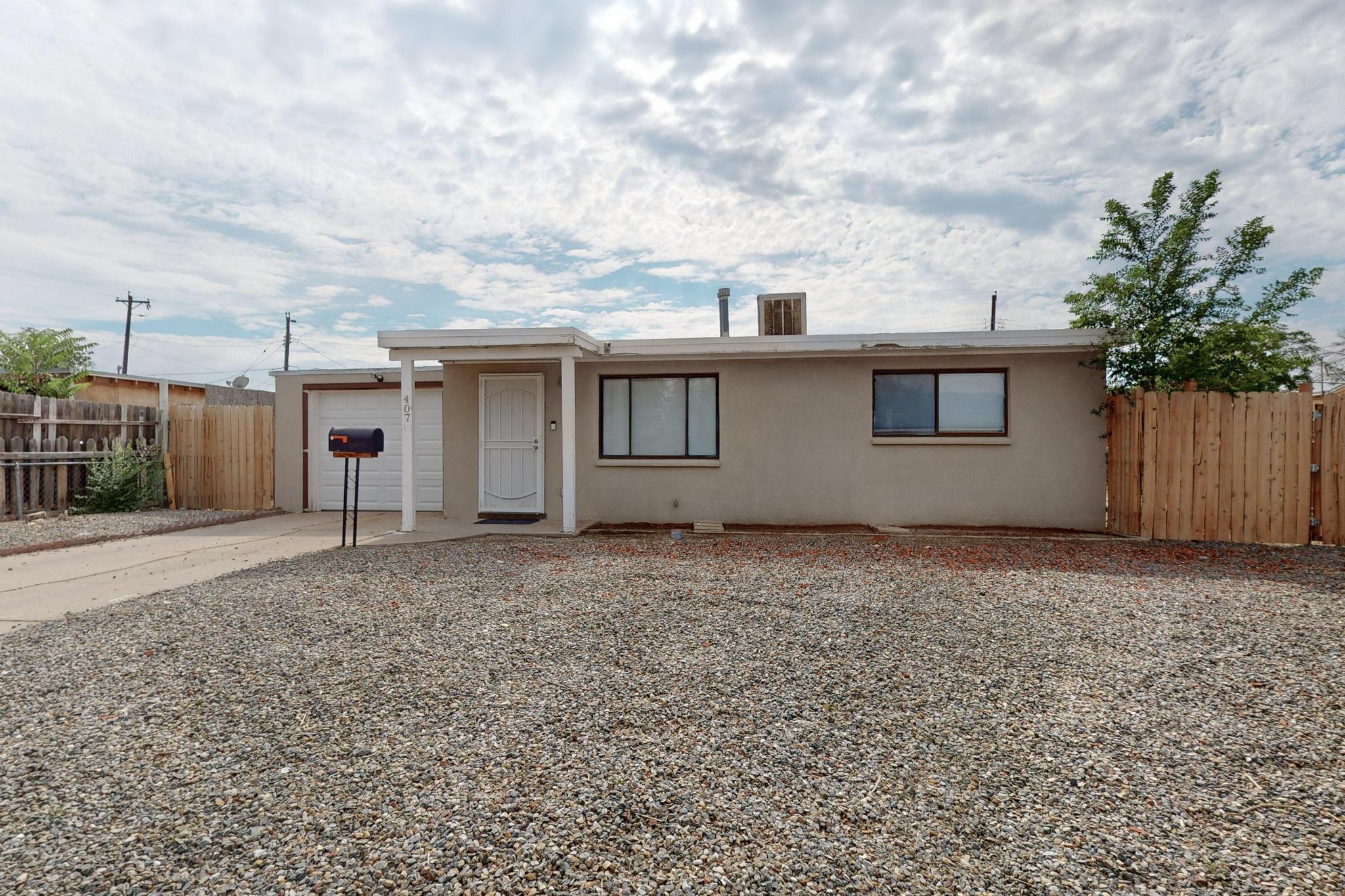 Charming and move-in ready, this updated 2-bedroom, 1-bath La Mesa gem blends Southwestern character with modern upgrades. You'll love the exposed viga beams and fresh interior featuring LVT flooring, newer paint, and double-pane windows. The remodeled kitchen shines with updated cabinetry, countertops, appliances, and fixtures--perfect for everyday living or entertaining. The xeriscaped front yard offers easy maintenance and great curb appeal, while the large fenced backyard provides endless potential with a garage and garden shed for extra storage. Situated on a spacious 7,840 sq ft lot, its the perfect starter home or investment.