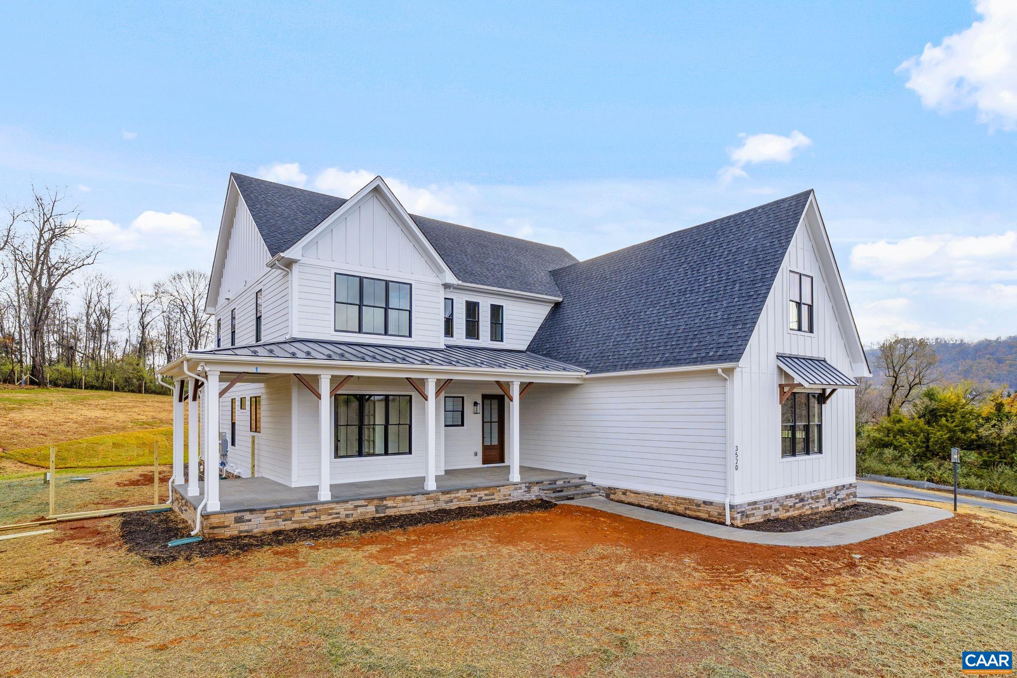 The James plan is a proposed new construction custom home in the heart of Ivy just with partial mountain views.  This unique floorplan comes with 2 primary suites and an open sunroom.  The open concept living area has two gas fireplaces and ample room for hosting.  There will be walkout basement with tons of storage or finishing potential.  Enjoy this mostly wooded 6-acre lot with private access and no HOA just minutes to Charlottesville.  This lot is the perfect balance of not feeling totally secluded but also maintaining a private rear view of nature.  The home site is cleared and new well has be drilled and this lot is ready for your dream home.  The selections can be similar to photos provided or finish to your own taste and budget.  The builder has a model/design center nearby.