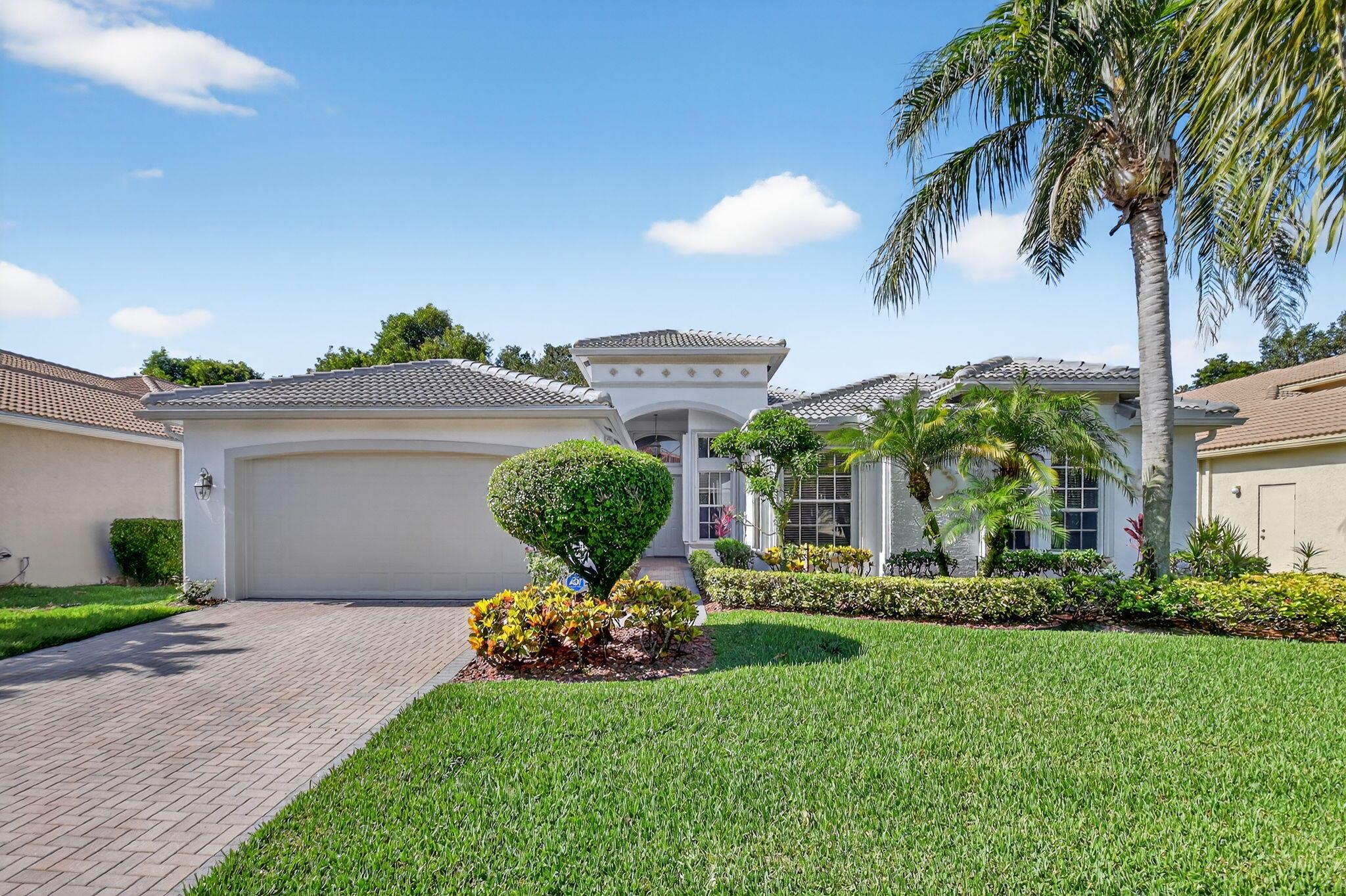 NEWER ROOF 2023 & Gutters, Elegant 4 Bedrm 2 1/2 bth, 2,756 sq ft. Extended Garage,Gorgeous Porcelain Tiles, Exquisite Inlaid design in foyer, Lush Landscaping adds a lot of curb appeal, Large Extended Screened Patio facing South. Abundance of Windows capturing  the outdoor beauty. Meticulously maintained Beautiful White Shiny Cabinets are timeless & has a modern vibe which works well for all kinds of styles enhanced by dazzling granite counters .Lovely window treatments. 2 LARGE Walk-in Closets in Primary Bedrm.Den/4th Bedrm used as a Den but can be converted into a bedrm.Beautiful Custom designer built-in cabinet 4th bedrm.Buyer/buyers agent to verify information herein.Maintenance includes Free Internet,lawn,exterior paint, alarm,SHO, HBO,common areas.Pickleball courts are being redone Valencia Palms is a Non-Equity Community. You will Enjoy the Country Club Lifestyle Without Paying the Equity Membership Fees.

Spectacular Multi-Million Dollar Clubhouse you will enjoy.

Stunning Lobby as you enter the Clubhouse with very Comfortable Seating. A Great Place to Meet New and Old Friends.

Valencia Palms has 6 Har Tru Lit Tennis Courts (Very Active Tennis Community) with a Wonderful Tennis Pro. Also there are Two Bocce Courts and currently the pickle ball courts are being redone.

Beautiful Grand Ballroom with a Dance Floor, Raised Stage, Drop
Down Screens, Separate Dressing Room, Special Lighting &amp; Sound Proofing enhanced by very Comfortable Seating to Enjoy the Great Entertainment.

You will Enjoy the Resort Style Swimming Pool, Resistance Pool
&amp; Whirlpool Spa, Shaded Cabanas, Men's and Woman's Locker Rooms with Steam Rooms &amp; Showers.

Lovely Cafe For Breakfast &amp; Lunch. You can Dine Inside the
Cafe or Outside in a Screened Area Overlooking the Beautiful Pool. Waitress Service with a smile.
You can Dine Outside under the Umbrellas for your pleasure.

You are able to use your debit card at Reuven's restaurant
5 minutes away. (I will explain this to you)

First Class Fitness Center with an Aerobics Room offering Great Classes at a minimum fee.

There are three card rooms, Billiard Room, Conference Room and Arts &amp; Craft Room.

There are Many Clubs for you to Join so you can Meet New Friends.

There is a Walking, Jogging &amp; Bicycle Path &amp; Children's Splash Pad.

Valencia Palms is Centrally Located. Very Convenient to Food Shopping, West Palm Beach Airport, Florida Turnpike, Boca Raton
Town Center Mall, and many well known Boutiques and
Fabulous Restaurants. Also Convenient to Doctors, Hospitals. Not Far From the BEACH, Movie Theaters, Bowling Alley, and Downtown Delray where you have a choice of Fabulous Restaurants and Shopping.

Look forward to meeting you and showing this beautiful home to you