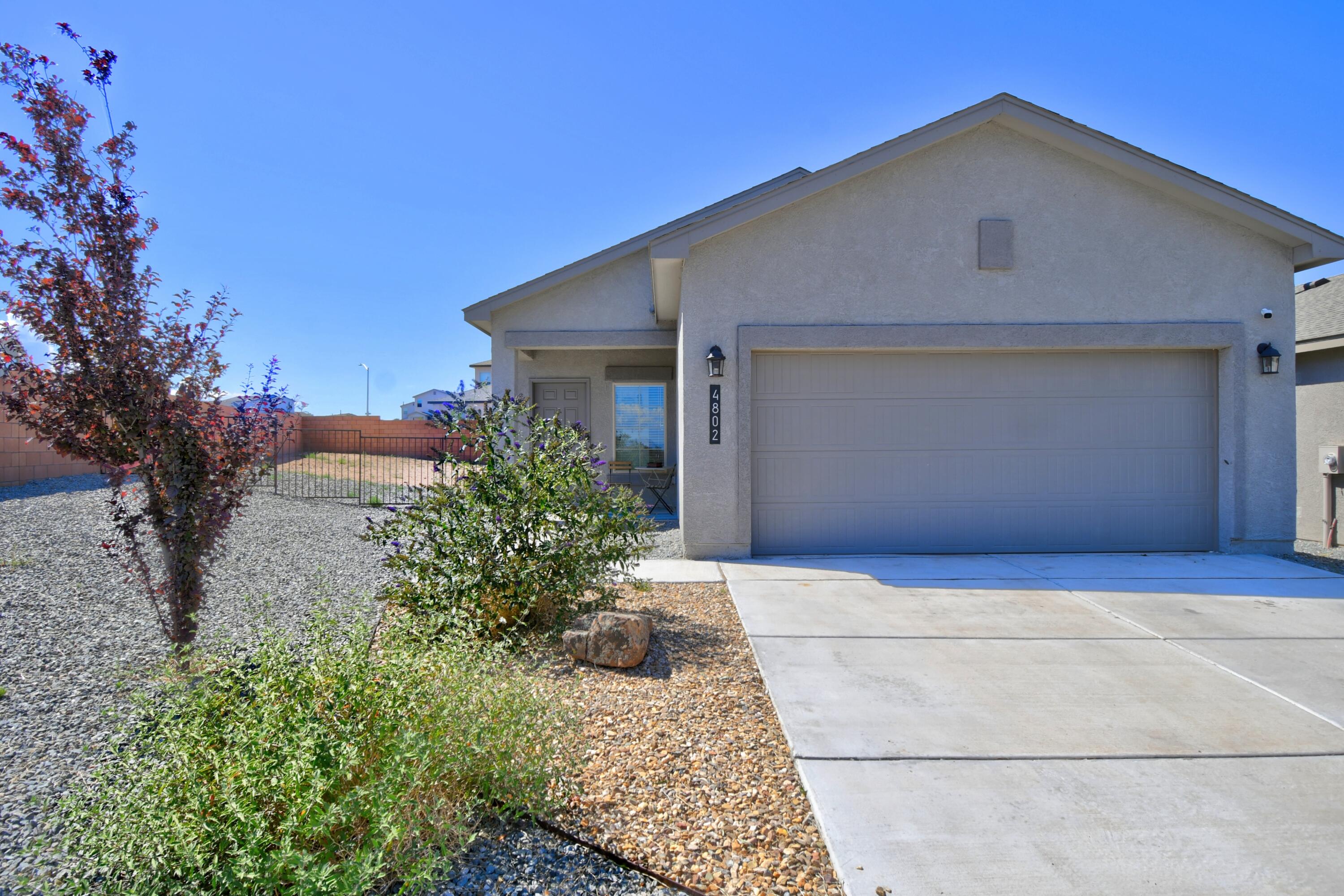 Welcome to the stunning Sydney floorplan by D.R. Horton, perfectly positioned on a prime corner lot in the highly sought-after Mountain Hawk Subdivision! This home boasts a spacious backyard and an open-concept layout that's perfect for entertaining family and friends. The gorgeous kitchen features a granite island and a spacious pantry--ideal for cooking and gathering. Enjoy the neighborhood's parks and scenic hiking trails. With solar panels already installed for energy savings and a Smart Home system ready for fast internet setup, this home provides convenience and comfort!