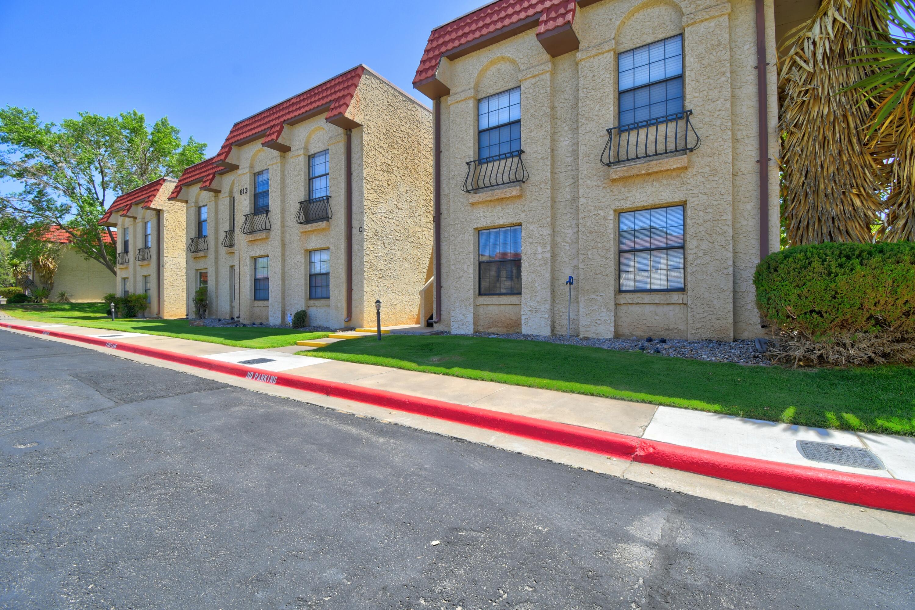 Beautifully maintained 2 bed 2 bath condominium in Rio Rancho. So many updates! Carpet in bedrooms replaced August 2025, vertical blinds in enclosed patio replaced June 2025, garage door opener replaced May 2025, toilet in hallway bath replaced 2024 and primary toilet replaced 2022, luxury vinyl flooring installed December 2019, light fixtures and more! Both bedrooms have walk-in closets! Conveniently located near shopping, restaurants and intel. HOA maintains all exterior and HVAC systems. This is a must see! This is a no pet Property.There are 2 timeshares on the property so cash or other than conventional loan is needed.