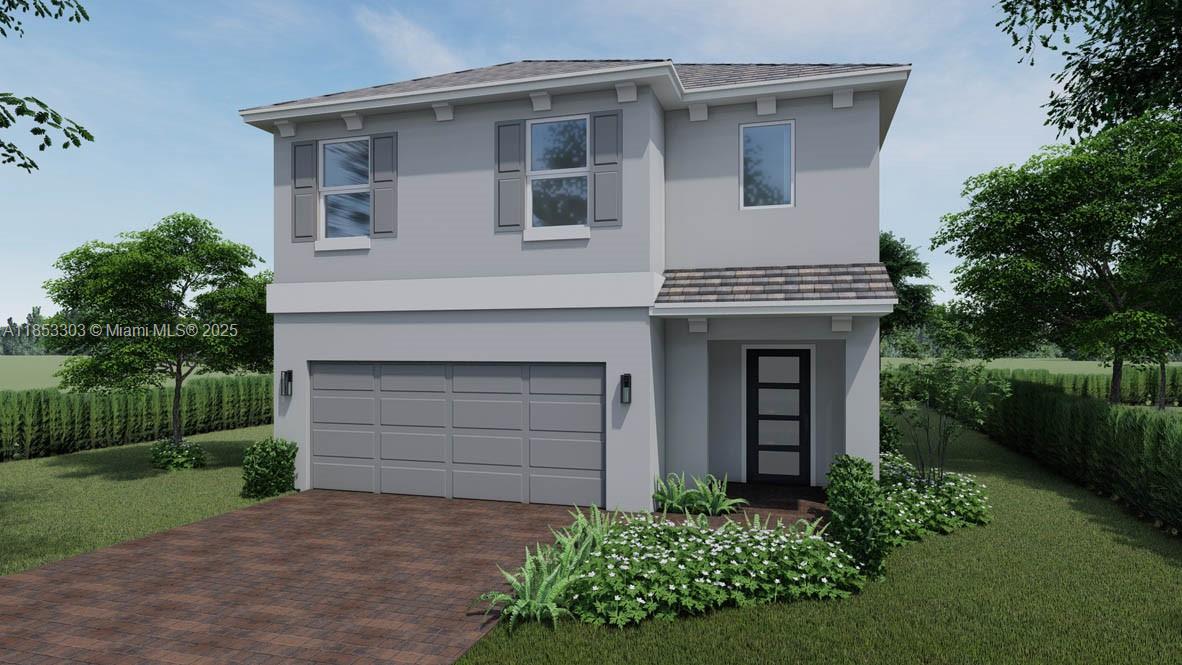 The Robie floor plan featured in our community called Messina Place in Homestead, Florida. The Robie offers a spacious two-story home with 2,499 square feet of well-designed living space. This layout includes five bedrooms and three bathrooms, with one bedroom conveniently located on the ground floor, ideal for guests or multi-generational living. The main level features a large open-concept great room, dining area, and kitchen, perfect for entertaining and daily living.

Upstairs, you'll find a versatile additional living area, along with the master suite, which includes a generous walk-in closet and a private en-suite bathroom. Three additional bedrooms and a third full bathroom are also located on the upper floor, providing ample space for family and visitors.