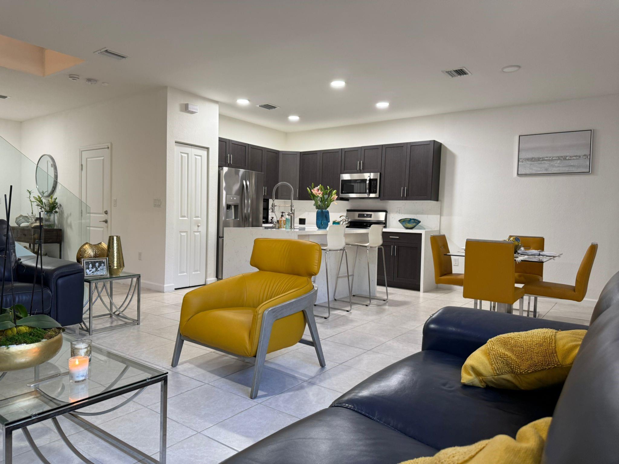 Stunning 3 bed / 2.5 bath townhouse in the heart of Cutler Bay! Spacious 1,832 sq ft layout featuring a modern kitchen with quartz countertops and frameless glass staircase to the second floor. Upgraded flooring and new electric blackout blinds on all windows with app control for ultimate convenience. Enjoy 5-star community amenities: resort-style pool, gym, and clubhouse. Whole-home water filtration system may be included at an excellent price. Prime location near shopping, dining, and highways. A must-see! Easy to show!