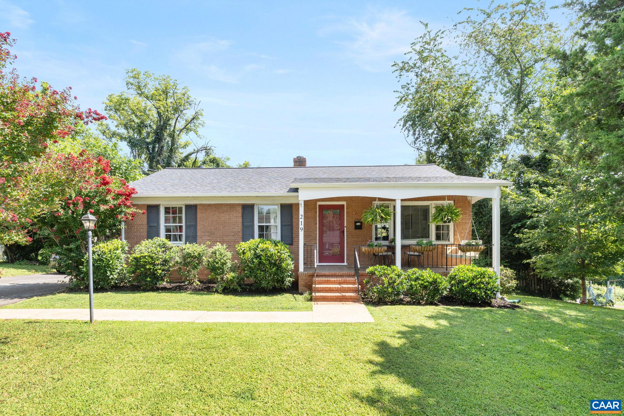 Open House Sat. and Sun from 2-4:00. An incredible opportunity to own a home in the City, on almost a 1/2-acre lot in walking distance to UVA Grounds/Hospital, IX park and the Historic Downtown Mall. This one level home is open and inviting. The floorplan is perfect for entertaining and easy living. Some of the many features include new spacious deck that offers great views of Carter Mountain, new gutters and roof (25-year transferrable warranty), hardwood floors, SS appliances, remodeled bathroom with heated floors, Ting (fiber) internet, efficient dual fuel HVAC, wood burning fireplace that is perfect for cozy winter days and Nest thermostat, smoke detectors and front door lock. The terrace level has plenty of extra storage and walks out to the backyard. There are many ways to enjoy the outdoors. The large back deck is ideal for grilling (located just off the kitchen) and walks down to a patio with a brick fireplace that opens to a huge backyard. The front porch is just as enjoyable. There is plenty of off-street parking.