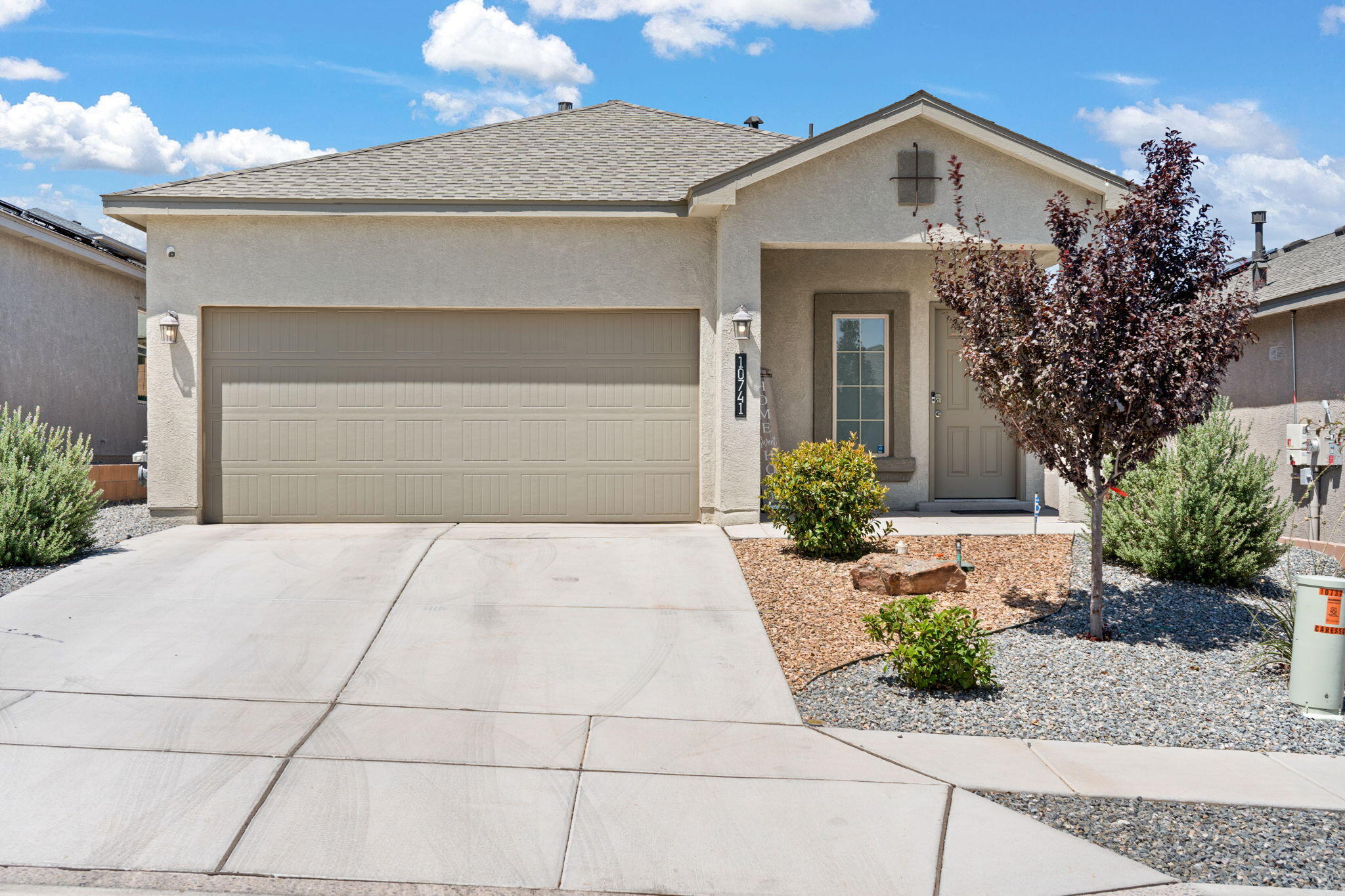 Step into comfort and style with this well-maintained Scarlette floor plan, located in the desirable gated community of Aspire. This thoughtfully designed three-bedroom, two-bath home blends function and flair, offering modern conveniences and energy-saving features throughout. From granite countertops and backsplash, with tile flooring in all wet areas, 9 ft. ceilings and a smart home package. The highlight? A beautifully crafted custom media center and an electric fireplace Wall--an impressive focal point designed with both form and function in mind. Enjoy access to parks, scenic trails, and sweeping views in a vibrant, master-planned community.