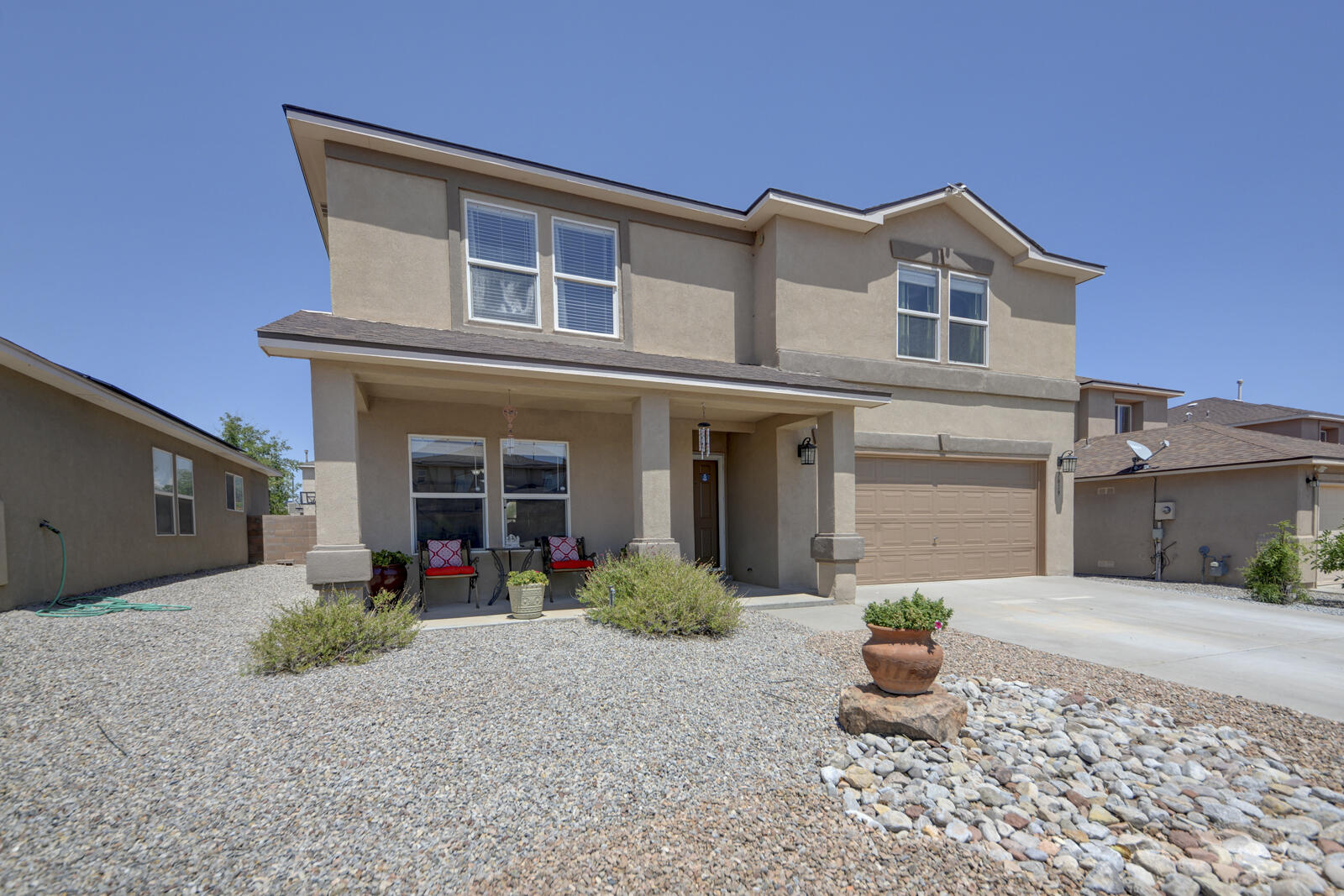Roomy. Lush. Ready to Entertain!This well-loved Ventana Ranch home offers a spacious open floorplan, BIG bedrooms, and a backyard oasis with green grass, gardens, peach & apple trees, plus a large patio and shed. The kitchen is perfect for the chef in you--open to living spaces so everyone's part of the fun. Enjoy year-round comfort with REFRIGERATED AIR & a pellet stove. Community perks include a pool, parks, and trails. Don't miss this one!