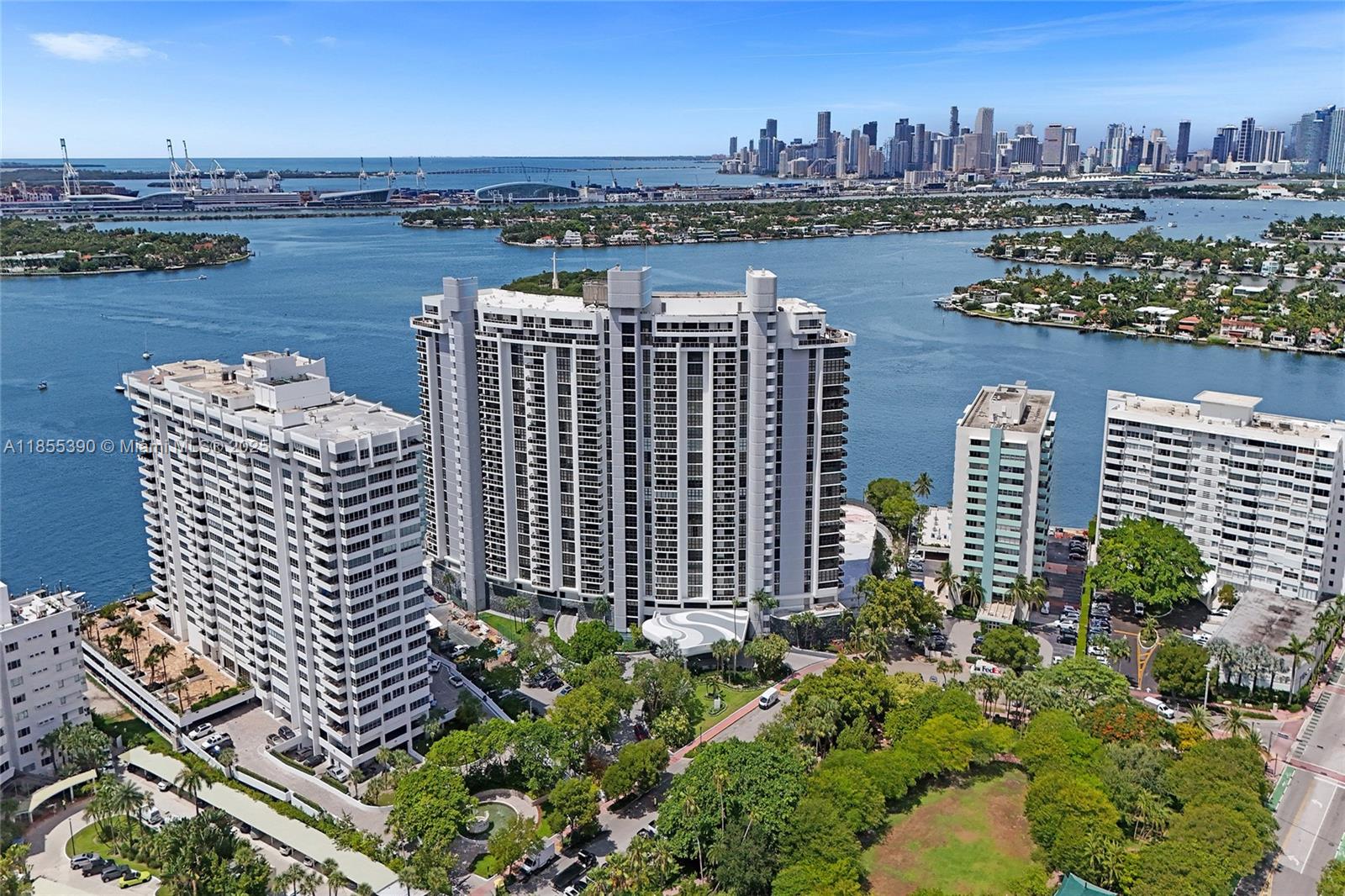 Skip the wait—step into rare 3BD/3BA designer perfection with panoramic water views on Belle Isle! Fully furnished & interior-designer styled, this 2,388 SF showpiece was gutted to the studs and rebuilt with luxury finishes, chef-inspired kitchen, and sweeping views. Kitchen offers expansive cabinetry, coffee & breakfast bars, wine fridge, and open flow to living/dining areas. Floor-to-ceiling impact windows + 3 balconies capture sunsets. Primary Suite w/seating area, walk-in closet, spa bath. Full-size laundry/storage, 2-zone AC, water filtration, porcelain plank floors. Iconic resort-style building renovated top-to-bottom (pool/hot tubs underway) with gym, conference/play/social rooms, doorman, valet. Steps to Sunset Harbour, Lincoln Road & The Standard. 2 covered parking spaces.