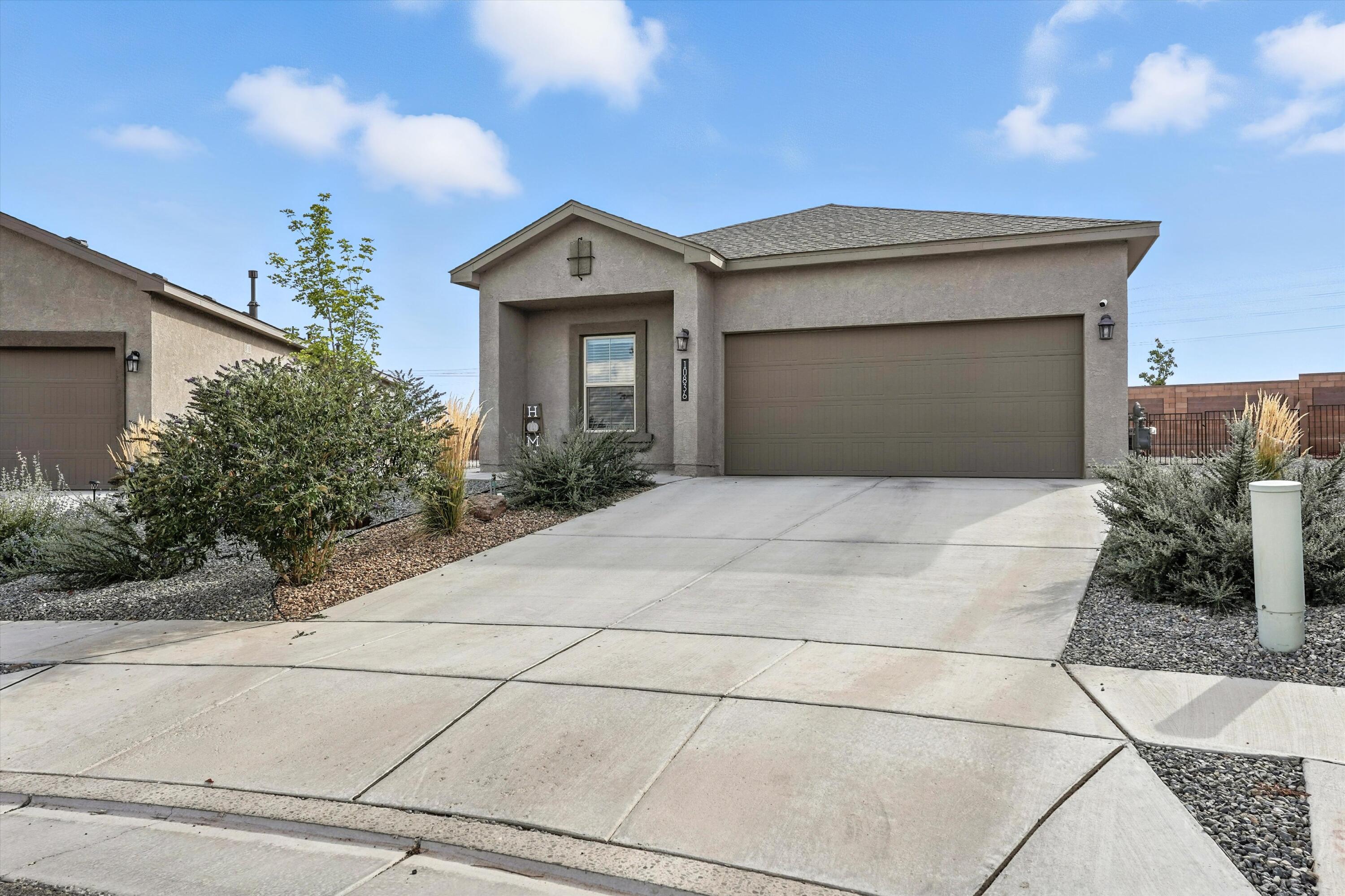 *UP TO 1% OF LOAN AMOUNT IN CLOSING COST ASSISTANCE W USE OF PREFERRED LENDER - UP TO $3,900 IN SAVINGS!* Stunning 2023 DR Horton ''The Sawyer'' offers 4 bedrooms, 2 baths, and a 2-car garage on an OVERSIZED LOT with full landscaping in both the back and side yards. The open great room and dining area create the perfect space for easy entertaining, while the elegant kitchen features granite countertops, a spacious island, Whirlpool stainless steel appliances, and a roomy pantry. Ceramic tile floors grace the kitchen, dining, and all wet areas. The primary suite boasts a raised double vanity, ceramic-tiled walk-in shower, and a large walk-in closet. Enjoy an extended paver patio, side access, pitched roofs, and modern upgrades like a smart home system etc