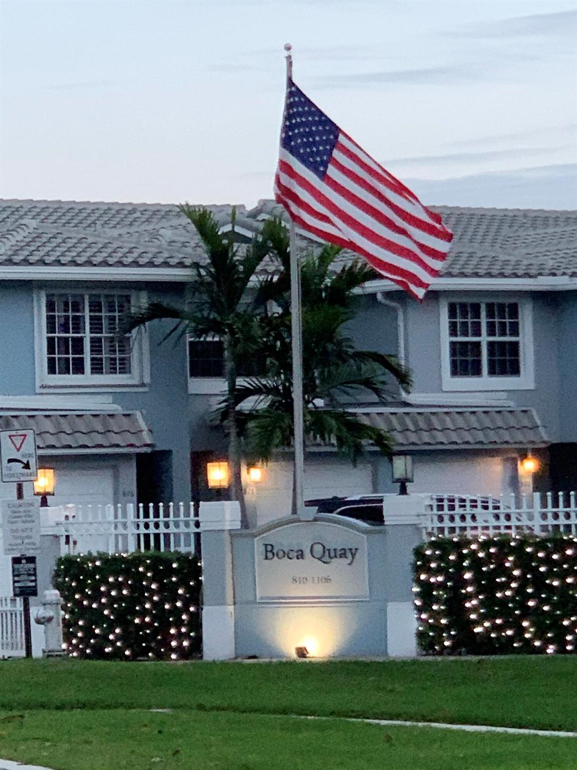 Beautiful 3 bedroom, 2.5 bath  townhouse in Boca Quay, a gated waterfront community in East Boca.This updated home features a remodeled kitchen, luxury light wood flooring, white plantation shutters on LR sliding doors, offering a bright and airy welcome home feel. Step outside to your paver patio with an exceptional private garden.This unit includes: 1 car garage, central air/heat, ensuite primary bedroom with vaulted ceilings and pool view.  Boca Quay is a hidden gem in East Boca offering community amenities such as: heated pool, picnic area, kayak storage, paddle board launch/lift and gorgeous sidewalk along intracoastal waterway. Superior location just minutes from beaches,schools,dining and shopping in both Boca and Delray. Pet friendly, LOW HOA fees! Furniture available if desired.