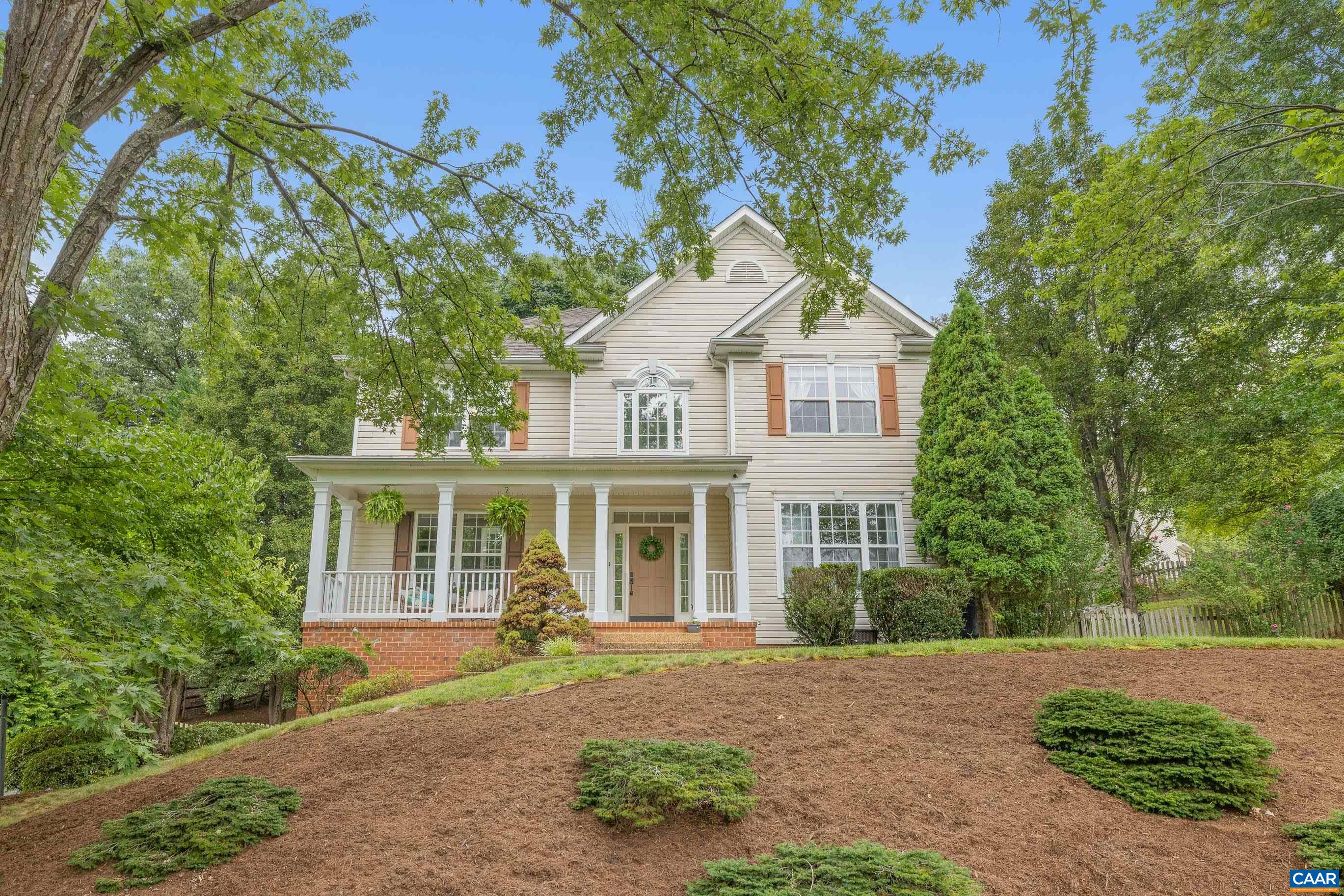 Flooded with natural light, this beautifully maintained home offers a thoughtful blend of comfort, style, and functionality. Nestled on knoll with a manicured lot in the Fontana neighborhood, you’ll enjoy top-notch amenities—including a community pool, tennis/pickleball courts, and scenic walking trails. Inside, enjoy an open-concept living room anchored by a cozy gas fireplace, perfect for relaxing or entertaining. The renovated kitchen is a true highlight of the home, featuring modern finishes and seamless flow into the main living spaces. The very livable floor plan offers flexible spaces for every need, including a spacious basement ideal for recreation, hobbies, or additional living space. The large owner's suite is a true retreat, boasting two walk-in closets and a luxurious en suite bath with a soaking tub. Every corner of this home has been thoughtfully cared for and well maintained, making it truly move-in ready. All of this in a prime Pantops location with easy access to shopping, dining, and convenience along Route 250 and downtown Charlottesville.