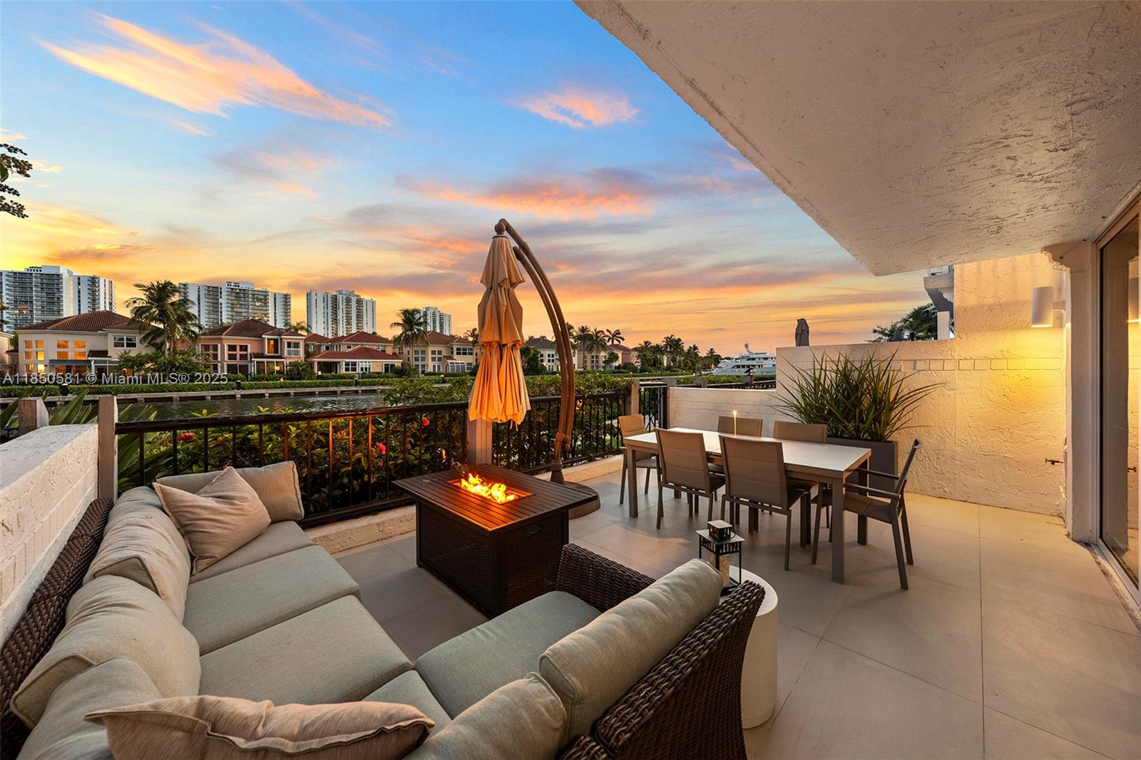Completely renovated and rarely available, this coveted corner waterfront townhome offers stunning water views and most desirable floor plan in Golden Pointe’s gated community. Featuring a new contemporary kitchen, updated bathrooms, new flooring, and impact windows/doors, this 4BR/2.5BA home is filled with natural light and boasts a spacious tiled two-car garage.  Larger primary suite with private balcony.  Entertain in your waterfront terrace and side terrace with southern exposure ensuring abundance of natural sunlight year-round, direct access to the scenic waterfront promenade leading to The Waterways Marina and Boat slips.  Walking distance to Aventura Mall, Shoppes of the Waterways, top schools. Only 79 residences, with approx. half on the water– don’t miss this opportunity!