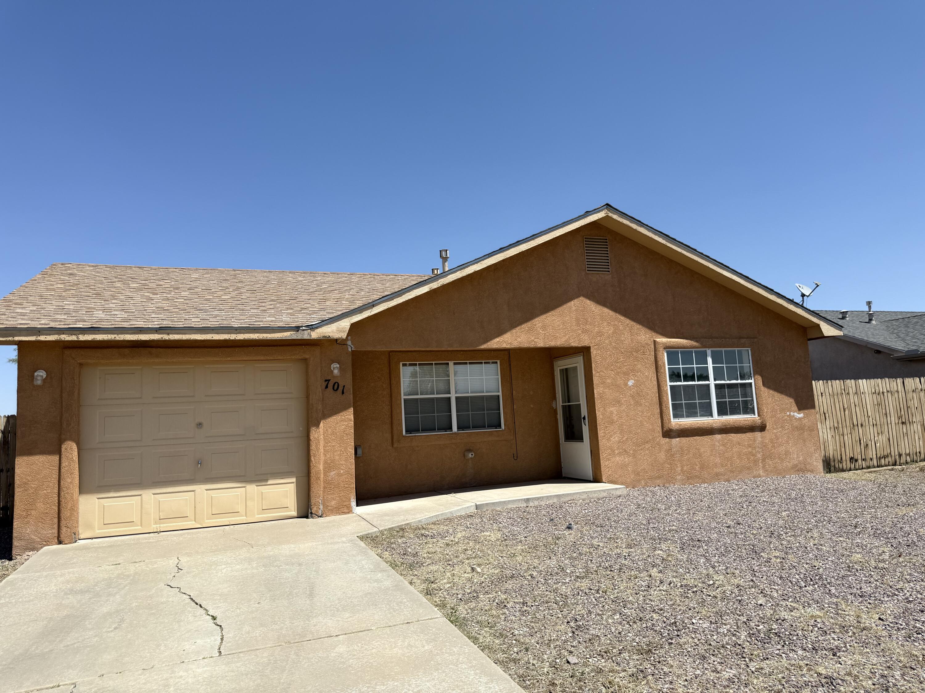 Charming 3&#8209;bedroom, 2-bath stucco home minutes from New&#8239;Mexico Tech. Tile flows seamlessly throughout for easy upkeep and Southwest flair. Enjoy year-round comfort with efficient central heating and cooling. An attached one&#8209;car garage offers easy entry and doubles as a laundry nook with stackable washer/dryer. The fenced backyard presents a blank canvas--perfect for your dream landscaping or outdoor living area. Inside, the kitchen boasts updated appliances for modern convenience. Practical, close to campus, and move-in ready, this home blends functionality and comfort in a desirable location--ideal for families, faculty, or students.