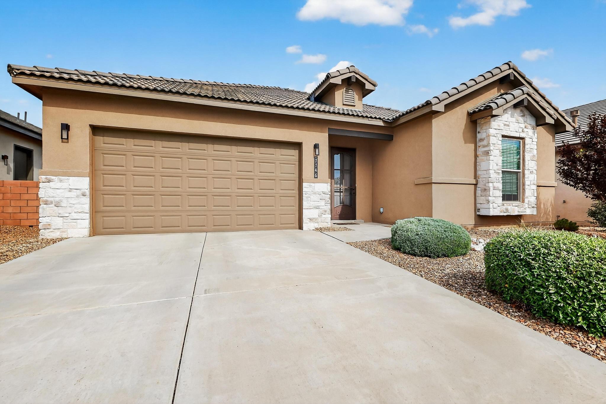 Welcome home to the private gated community of Lavendar Fields. Conveniently located in the heart of Albuquerque's North Valley this ''like new'' Twilight home has luxurious finishes and a spacious open floor plan- large enough for the whole family! Completely move-in ready single story home boasts not only pride of ownership, but 4 bedrooms, 3 full bathrooms, 2214 SF and a 2-car garage. Stunning gourmet kitchen is light and bright with a walk-in pantry for storage, upgraded stainless steel appliances, built-in microwave, modern lighting, contemporary cabinetry, white stone backsplash, quartz counter tops & huge Island offering additional casual seating. Beautiful modern custom finishes can be found throughout the home- custom blinds, floors, lighting, cabinetry. MORE ---- Next Page