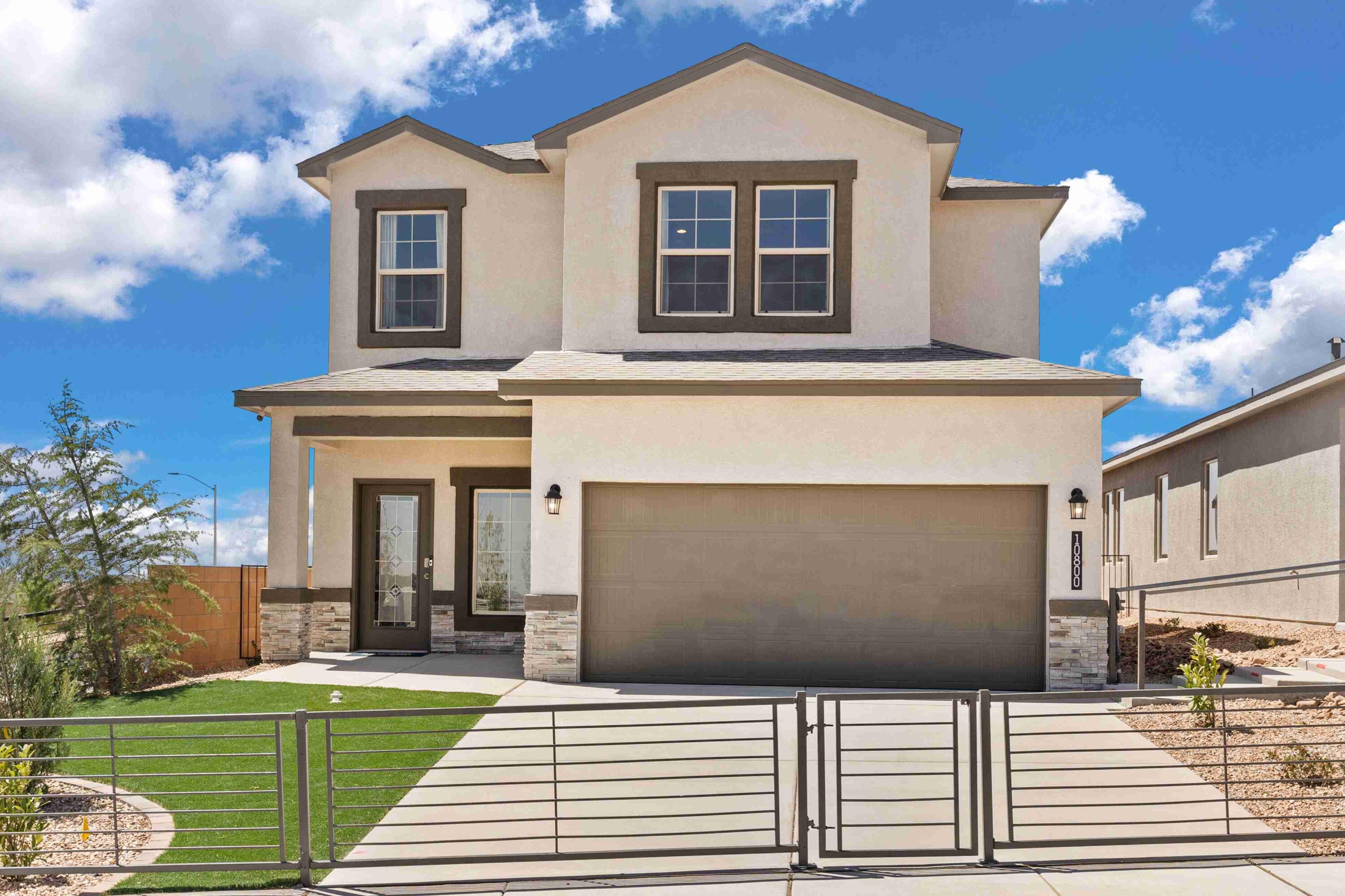 Stonegate is the place to be. Walking trails and mountain views like crazy! Minutes from Aquatic Center, Library and ice arena, parks near by, shopping and entertainment! This 4 bedroom is the perfect plan for separation and privacy. Brand New DR Horton construction, complete in October.. All wood look ceramic tile downstairs except luxury carpet in bedrooms. Main suite has large tile shower and soaking tub. Double sinks and a huge closet. This home is on a corner lot so oversized for outdoor activities and gardening. Large, covered patio and gas stub-out for barbeque makes entertaining fun! You will love the big kitchen with island. Dark cabinets and big pantry and laundry room. Open house daily! (photos are of previous model home, similar or same features)