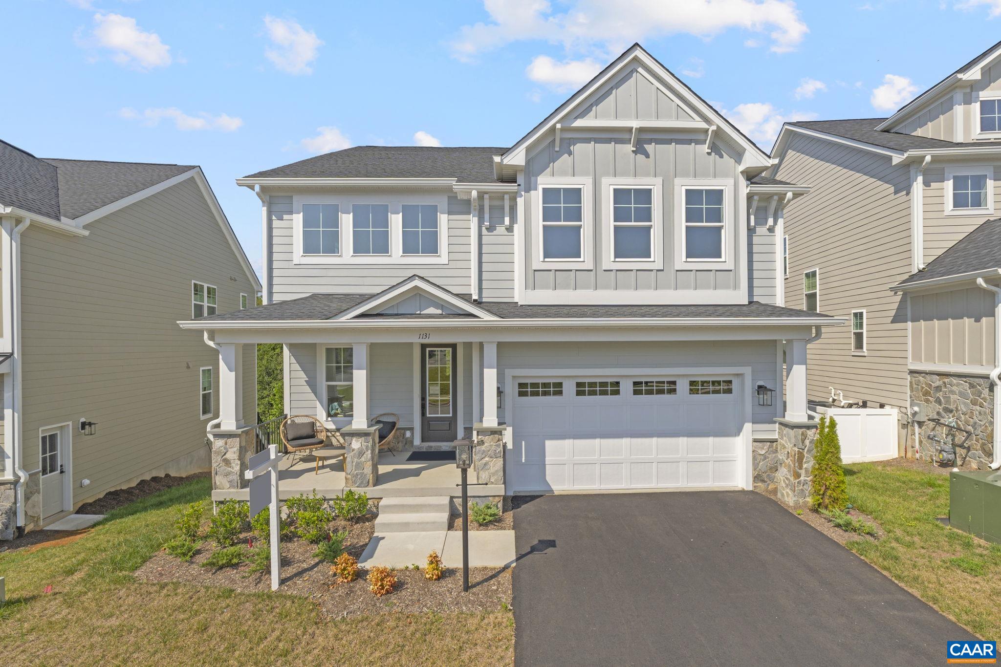 Freshly finished and ready for its first owner, this brand-new Marigold floor plan is now available in The Grove at Brookhill, just off Route 29. This layout stands out for its generously sized bedrooms, each with a walk-in closet. The main floor has an open layout that includes an L-shaped kitchen with plenty of counter and cabinet space, a walk-in pantry, and a central island for extra prep or seating space. You’ll also find a screened in back porch, a small pocket office, a mudroom, and a half bath on this level. Upstairs, the primary suite is spacious (nearly 18' x 20') with an oversized walk-in closet and a large bathroom. One of the three additional bedrooms has its own private bath, and the hall bath is set up with a split layout to help with busy mornings. The upstairs also includes two linen closets and a separate laundry room. Downstairs, there’s a full unfinished walkout basement offering room to expand or keep as extra storage. This home includes quality construction features like 2x6 exterior walls, energy-efficient windows, wood shelving, a tankless water heater, and energy-efficient HVAC. Actual photos.