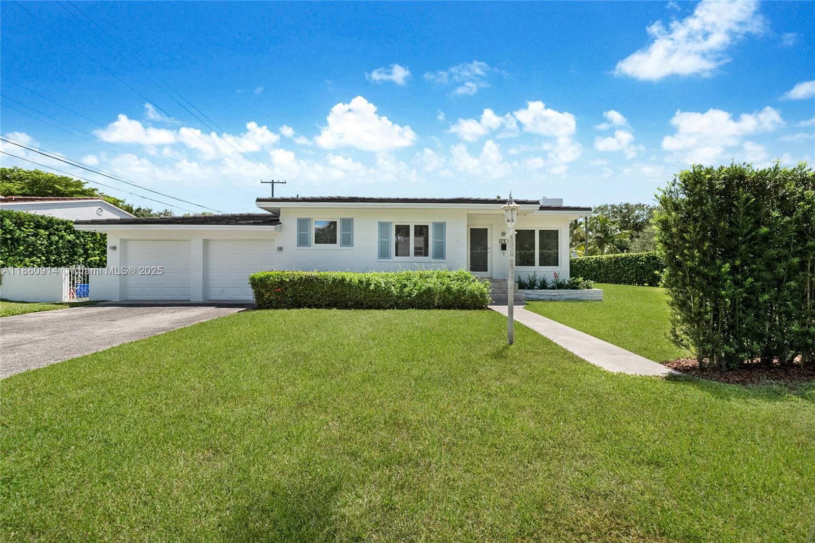 Freshly painted and ready for occupancy! 3 bedroom, 2 bath home sits on a large corner 10,000 SF lot. Nice white open kitchen with stainless steel appliances, including wine cooler. Original hard-wood floors throughout. Impact windows and doors. Fenced in backyard plus large side yard, enclosed by privacy hedges. 2-car garage. Landlord will maintain lawn. Tenant to cover water, electricity, trash and pest control.