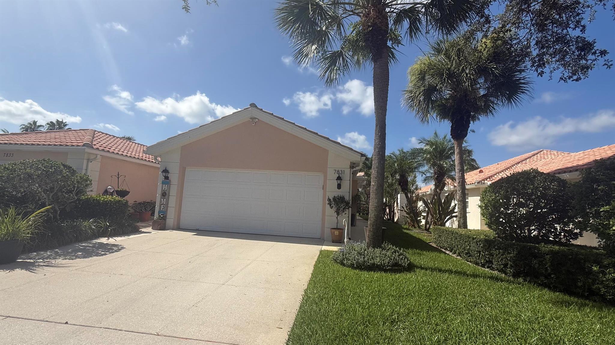 Welcome to this beautifully maintained 2 bedroom, 2 bathroom Capri model villa offering a serene lake view and thoughtful upgrades throughout. The home boasts an open floor plan with vaulted ceilings in the great room, a built-in entertainment center, and 18'' ceramic tile flooring throughout.The renovated kitchen features stainless steel appliances, abundant storage, and modern finishes. Enjoy outdoor living with a screened lanai enhanced by panoramic screening, a paved deck, and a fenced garden with lush landscaping.The spacious principal suite includes a large walk-in closet and a bath with dual sinks and a walk-in shower. The guest suite, positioned for privacy on the opposite side of the home, also offers a private bath and walk-in closet. Additional highlights include a custom TV and fireplace nook in the family room, a well-appointed laundry room with storage and utility sink, and a 2-car garage with epoxy flooring. Nestled in a quiet location, this villa blends comfort, style, and functionality&#x14;ready for 

The heart of this unique residential community is its waterfront Town Center where you can grab lunch  or dinner at the on-site "Centanni" Italian restaurant; enjoy the tennis and pickle ball experience on the eight Har-tru lighted courts with on-site tennis instructor and active tennis program. Take a swim in one of the three heated pools, fish from one of the many picturesque bridges; stop by the library, play ping pong or pool. Also located in the Town Center is the full service Illustrated Properties real estate office, beauty salon, mail facility and children's playground. Enjoy 12 miles of scenic pedestrian pathways, take a bike ride or enjoy a vigorous work out in the renovated fitness center or play bocce - all for the exclusive use of River Walk residents! Yoga, mahjong, bridge, aqua aerobics, foreign language classes, crafts and more are some of the other fun activities offered!  River Walk offers luxury resort-style living, without extravagant ''country club'' fees! Conveniently located near the turnpike, Palm Beach International Airport, the Outlet Malls, Kravis Center, Downtown, and Palm Beach Island.