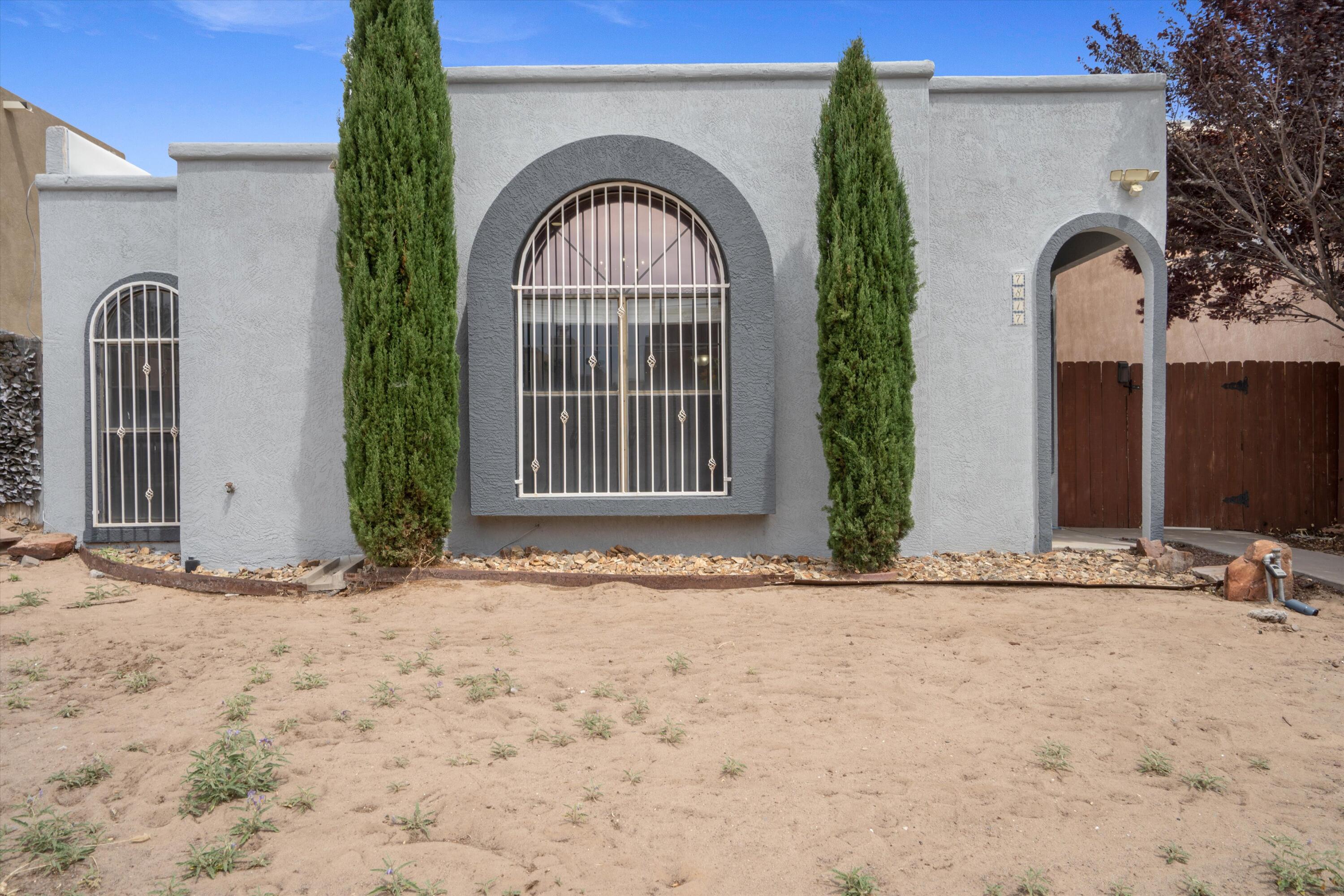 Well-maintained 3-bedroom, 2-bath home in a desirable NW Albuquerque community. This property features an open floor plan, a functional kitchen with ample cabinet space, and a spacious living area. The primary suite includes a private bath and generous closet storage. Enjoy refrigerated air, a two-car garage, and a low-maintenance yard. Conveniently located with quick access to the interstate, parks, shopping, dining, and nearby golf course.