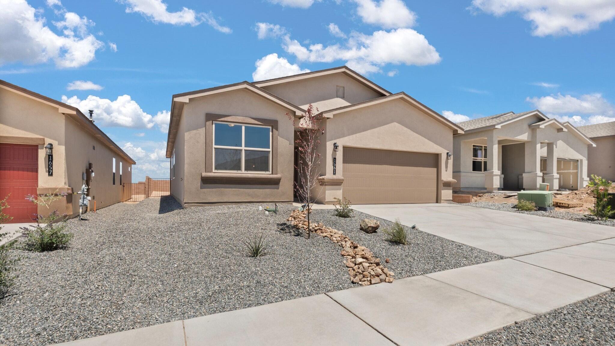 Welcome to the captivating Chama floor plan, nestled within the highly sought-after Vista Grande by D.R. Horton Subdivision with NO PID. This four-bedroom, two-bathroom home features an open-concept living space that seamlessly blends the living, dining, and kitchen areas. The kitchen is a warm and inviting haven, perfect for hosting family dinners and entertaining guests. Equipped with stainless steel Whirlpool appliances and granite countertops, it's a chef's dream come true. Your new home also comes with a smart home system, complete with an alarm, video doorbell and a few extras providing convenience and security. Don't miss out on this incredible opportunity to own a home in this fantastic community. Schedule a private tour today and ask me about our current incentives!