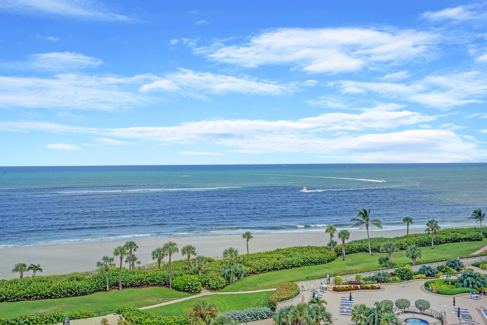 This home offers an amazing beachfront experience with the enchantment of the Atlantic Ocean.  Jupiter Beach is a location that will change your life forever.  This two bedroom two bath Ocean front condominium offers a one-of-a-kind style of living at the BEACH in Jupiter, Florida - at the best VALUE.  The direct views of the Atlantic Ocean offer a magnificent setting for a cup of coffee on the balcony at Sunrise and a nice glass of vino at Sunset.  Watch the turtles crawl the beach while taking in the Ocean breeze, breaking waves, swaying palm trees and overall amazing views.  This location is right in the middle of everything fun about the Inlet District.  This is a MUST see!
