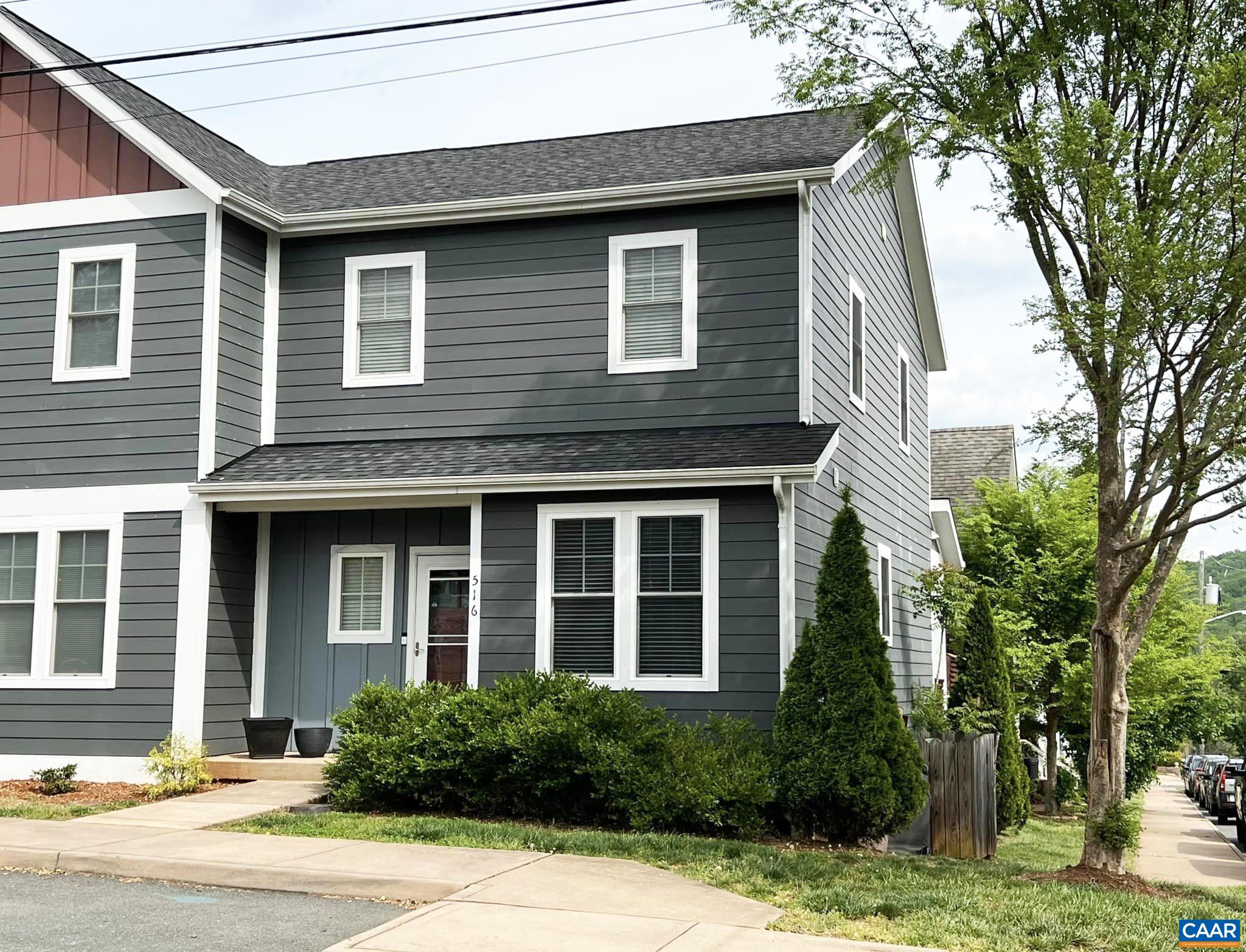 Walk to Belmont, Downtown and the Rivanna Trail from this beautiful 2-story end-unit townhome. Quality features include hardiplank exterior, wood floors, granite countertops, stainless steel energy star appliances and much more. Main level open floorplan; living room with gas fireplace; kitchen has Whirlpool appliances (fridge, dishwasher, gas range, microwave), double bowl sink with disposal, breakfast bar/island and pantry; high efficiency low E windows; covered front and rear porches; private fenced back yard for outdoor living and entertaining.