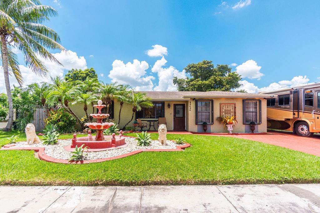 Don't miss this opportunity to own this charming  4-bedroom, 3-bathroom single-family home in the desirable Princeton West area. This spacious residence features a large living room, a formal dining area, and a versatile Florida room—perfect for family gatherings or relaxing evenings.  Enjoy outdoor living in the expansive, fully fenced backyard, complete with a screened-in patio, a well-kept lawn, and a handy storage shed. There's even space to park your RV or camper, with no HOA restrictions.  Conveniently located with easy access to the Florida Turnpike and US-1, this home is close to schools, restaurants, pharmacies, retailers, and medical facilities.