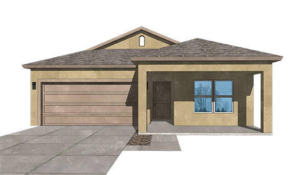 A large welcoming front porch invites you to enter the Dorado, a 4-bedroom, 2-bath home in the forward trending communiity of Mesa del Sol where energy efficiency and conservation has guided the neighborhood from its beginnings. This home is a Build NM Gold certified home. Standard features include tile floors in the kitchen, bath and laundry areas,tile roof, separate laundry room, TaexxPest Control system, oven, microwave, dishwasher, side-by-side refrigerator, 2''blinds throughout, covered back patio, freestanding tub + separate shower in the primary bedroom and granite countertops throughout. Included is a one-year Builder Warranty in addition to a 2-10 Structural warranty. Stop by our model and see all that Twilight Homes has to offer.