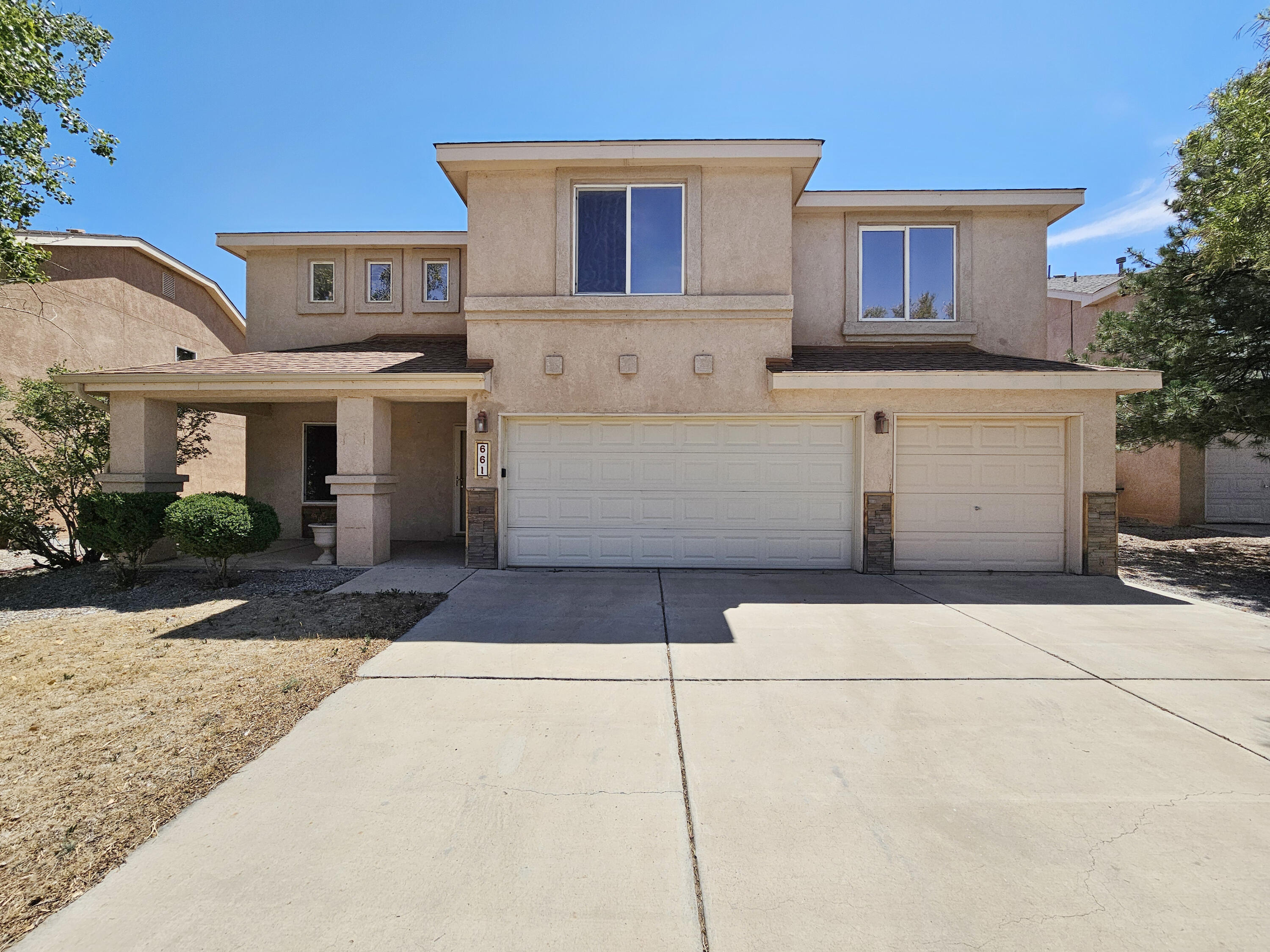 Experience the charm of this beautiful two-story home, featuring a classic design that seamlessly blends functionality and comfort. This inviting home offers a comfortable living experience with its nicely sized living area featuring a fireplace, eat-in kitchen, four spacious bedrooms (3 upstairs), and 2.5 well-appointed bathrooms. The thoughtful two-story layout provides excellent separation of living spaces for added convenience. One of the standout features of this home is its charming spacious loft which serves as an ideal family space for relaxation and entertaining. The private backyard is a blank canvas, ready for your landscaping ideas to bring it to life. Additionally, the three-car garage offers ample storage and parking space. Don't miss the opportunity to make this your home!
