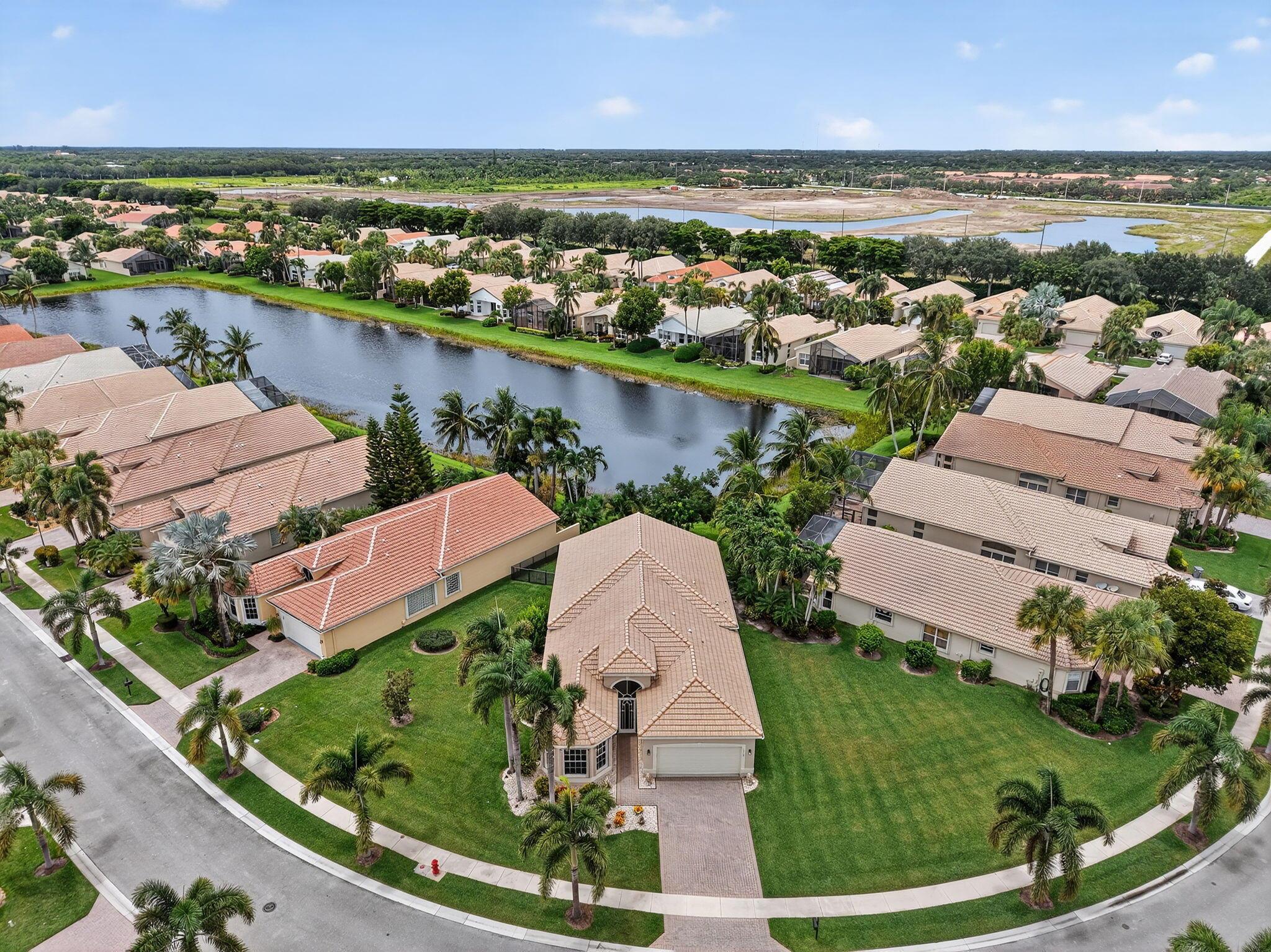 Beautiful Lake Homesite oversized pie shaped Lot (9,621 sqft) Backyard is fenced  adding protection to your private oasis perfect for your precious animal. Covered patio is screened in. Beautiful Laminate Floors adding natural beauty & timeless style. Classic & Elegant White Kitchen Cabinets enhanced by stunning granite counter tops. Magnificent Chandelier in Eat in Kitchen, garage has extra storage from the ceiling. Custom built-in closet in primary suite. Designer built-in furniture in den/4th bedrm. Buyer/buyers agent to verify information herein. Maintenance includes Free Internet, lawn common areas, exterior paint, alarm, SHO, HBO. Pickleball courts are being redone. Valencia Palms is a Non-Equity Community. You will Enjoy the Country Club Lifestyle Without Paying the Equity Membership Fees.

Spectacular Multi-Million Dollar Clubhouse you will enjoy.

Stunning Lobby as you enter the Clubhouse with very Comfortable Seating. A Great Place to Meet New and Old Friends.

Valencia Palms has 6 Har Tru Lit Tennis Courts (Very Active Tennis Community) with a Wonderful Tennis Pro. Also there are Two Bocce Courts and currently the pickle ball courts are being redone.

Beautiful Grand Ballroom with a Dance Floor, Raised Stage, Drop
Down Screens, Separate Dressing Room, Special Lighting &amp; Sound Proofing enhanced by very Comfortable Seating to Enjoy the Great Entertainment.

You will Enjoy the Resort Style Swimming Pool, Resistance Pool
&amp; Whirlpool Spa, Shaded Cabanas, Men's and Woman's Locker Rooms with Steam Room &amp; Showers.

Lovely Cafe For Breakfast &amp; Lunch. You can Dine Inside the
Cafe or Outside in a Screened Area Overlooking the Beautiful Pool. Waitress Service with a smile.
You can Dine Outside under the Umbrellas for your pleasure.

You are able to use your debit card at Reuven's restaurant
5 minutes away. (I will explain this to you)

First Class Fitness Center with an Aerobics Room offering Great Classes at a minimum fee.

There are three card rooms, Billiard Room, Conference Room and Arts &amp; Craft Room.

There are Many Clubs for you to Join so you can Meet New Friends.

There is a Walking, Jogging &amp; Bicycle Path &amp; Children's Splash Pad.

Valencia Palms is Centrally Located. Very Convenient to Food Shopping, West Palm Beach Airport, Florida Turnpike, Boca Raton
Town Center Mall, and many well known Boutiques and
Fabulous Restaurants. Also Convenient to Doctors, Hospitals. Not Far From the BEACH, Movie Theaters, Bowling Alley, and Downtown Delray where you have a choice of Fabulous Restaurants and Shopping.

Look forward to meeting you and showing this beautiful home to you