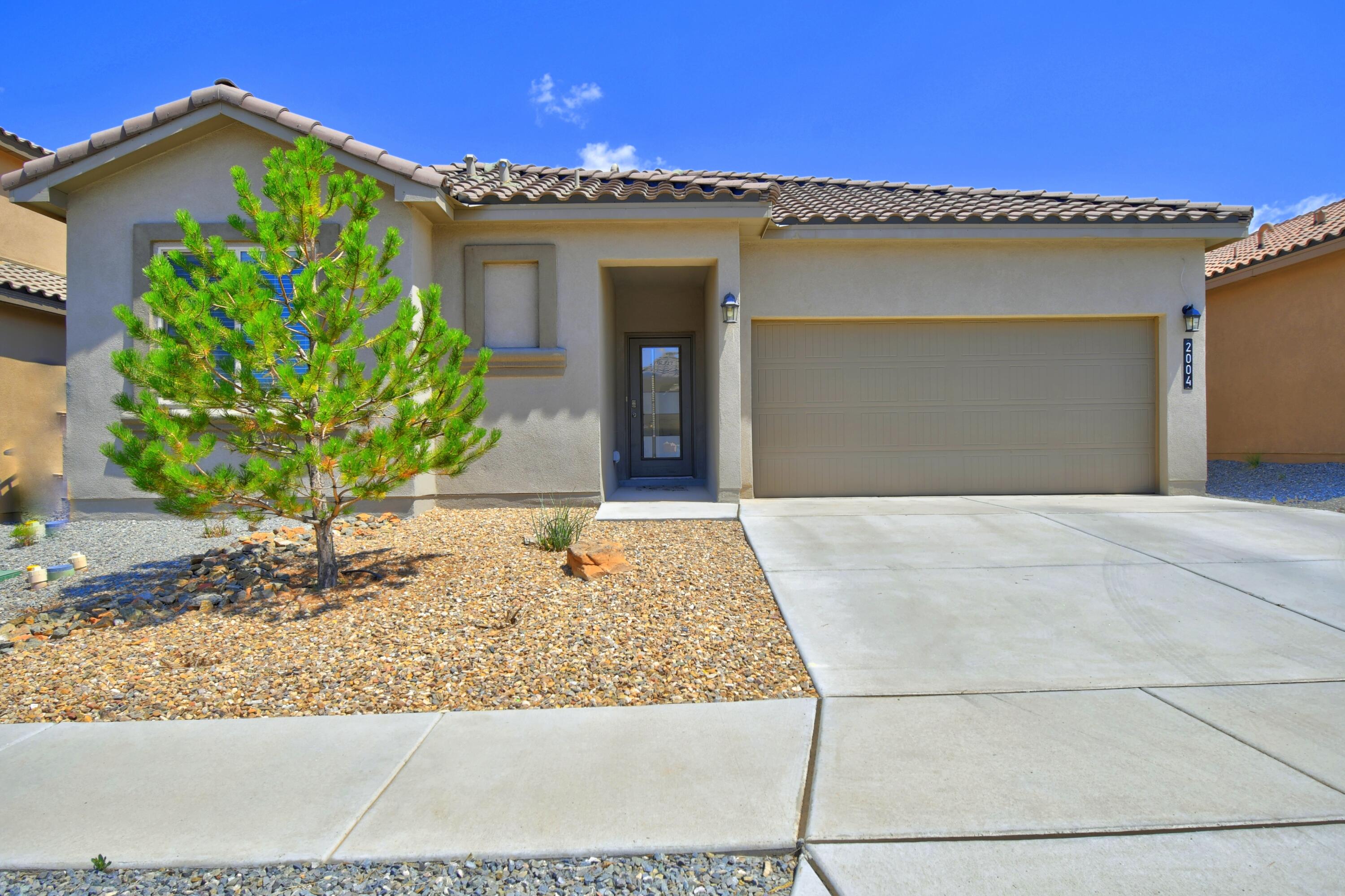 Welcome to your new home in Volterra! This charming residence features 3 cozy bedrooms and 2 well-appointed bathrooms, making it ideal for anyone commuting to the Air Force Base. Step inside to discover high ceilings that create a bright and airy atmosphere. With a gas range and granite countertops it's perfect for entertaining. You'll love the community vibes here, with plenty of shops and restaurants just around the corner, plus quick access to the scenic Sandia Mountains for your hiking adventures. Whether you're enjoying the local parks with your furry friend or relaxing at home, this property is perfect for your next chapter.