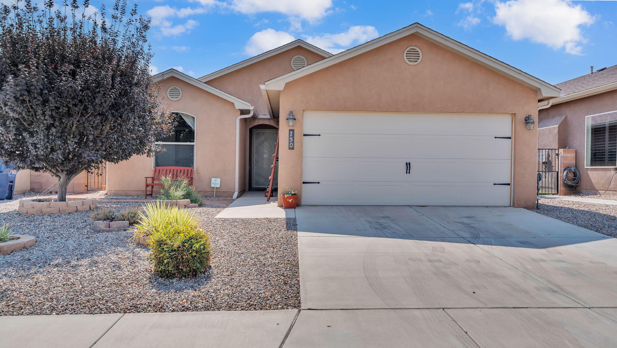 Built in 2016, this beautiful 3 bedroom, 2 bathroom home offers style and comfort throughout. The kitchen is highlighted by granite countertops and upgraded cabinets, this home has lovely flooring. Step outside to a fully landscaped Southwest yard complete with an apple tree, designed for both beauty and easy care. Each evening brings breathtaking sunsets over the Los Lunas hill, creating the perfect backdrop for relaxing or entertaining. A wonderful place to call home!