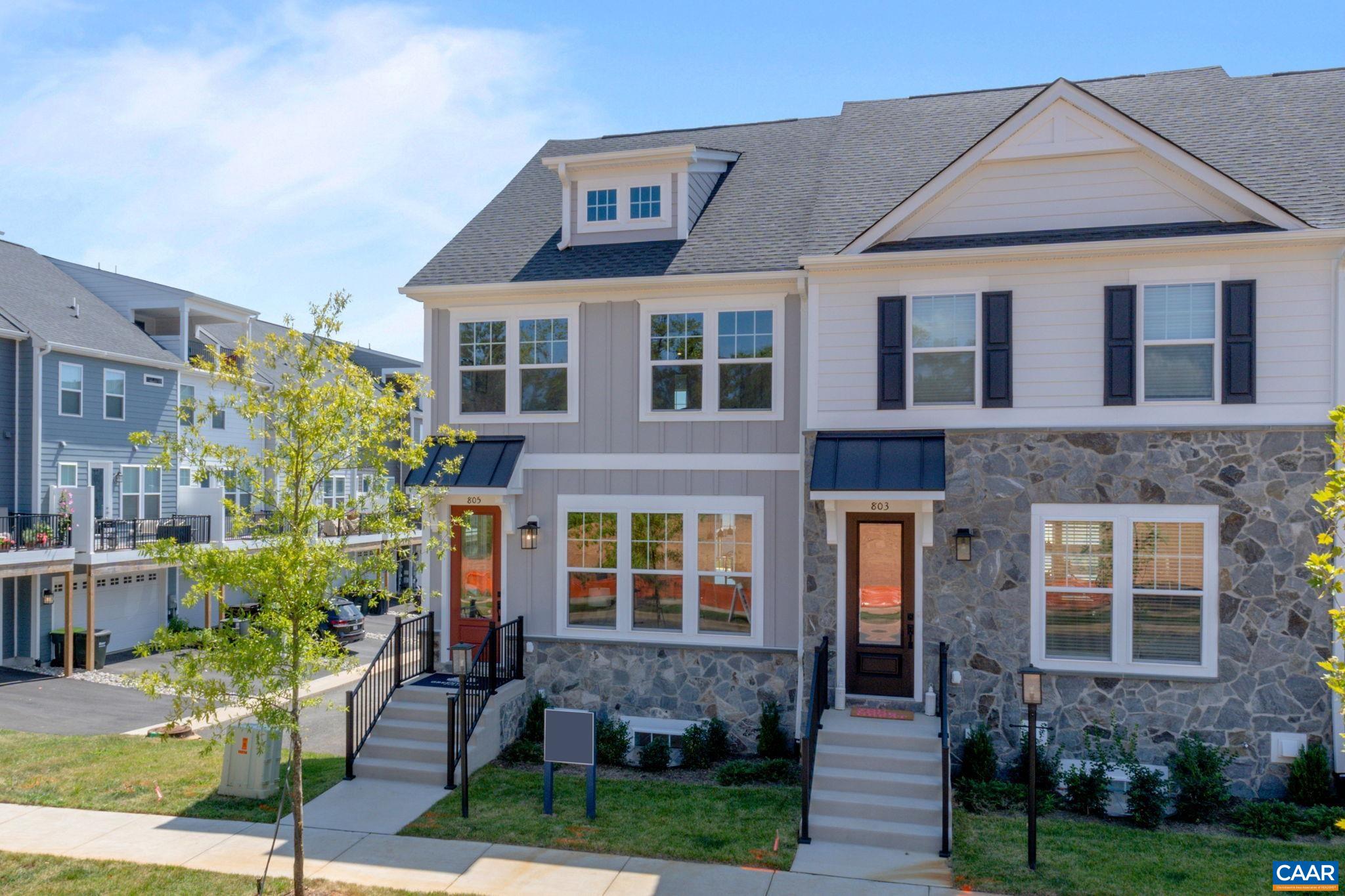 Final opportunity to own in Victorian Heights - last home available before the neighborhood is sold out! Tucked just off Berkmar Drive with quick access to Route 29, this end-unit Dogwood townhome brings together modern convenience and a prime Charlottesville location. Ready in October 2025, it features a spacious layout with a bright kitchen and a walk-in pantry that helps keep everything organized and within reach. There's a finished basement rec room that can flex to fit your needs—think home office, workout space, or a relaxed hangout zone. Other highlights include a 2-car garage, oak stairs, wood shelving, and smart siding. Rear deck offers a quiet spot to enjoy some fresh air. Photos are of a similar home and may show optional or upgraded features.