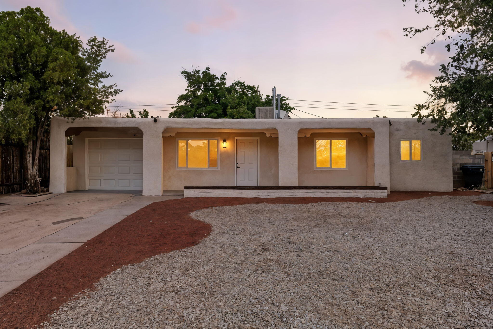 Welcome to your next home--a stylishly renovated single-story residence in the desirable Tijeras Park neighborhood. Offering 4 bedrooms, 2 bathrooms, and 1,511 square feet of thoughtfully updated living space, this home combines comfort and style. Step into a spacious living area featuring upgraded laminate wood-look flooring, recessed lighting, and fresh interior paint that creates a bright and inviting atmosphere. brand-new kitchen is a standout, showcasing white shaker cabinetry, granite countertops, and sleek stainless steel appliances. Owners suite with private bath. Bath remodeled with an upgraded vanity and walk-in shower with tile surround. Great backyard, fully fenced with a large covered patio. New hot water heater, fixtures, flooring and more.