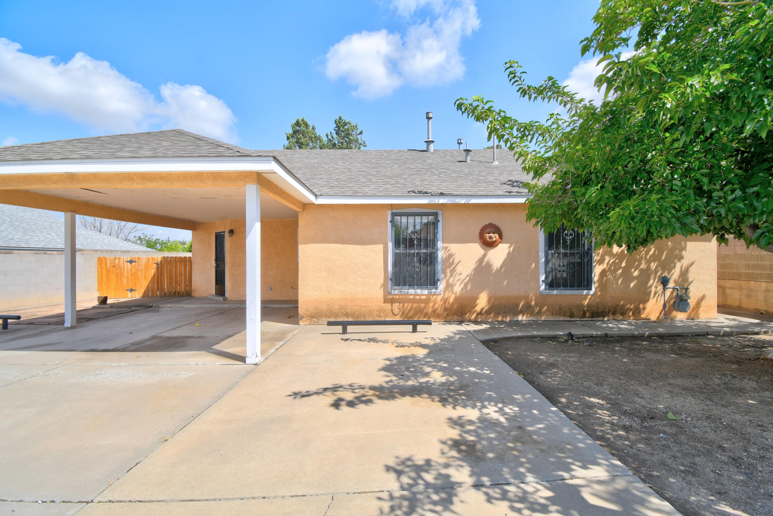 Step into this well-cared-for, one-owner Albuquerque home that's been lovingly maintained and thoughtfully updated. Perfectly situated just minutes from UNM, major hospitals, Downtown, and easy freeway access, you'll enjoy the close convenience. Plus, the low-maintenance yard and off-street parking make everyday living easy. Inside, the home feels fresh and modern with updates like a new roof (2019), heating & AC combo (2017), and fresh paint throughout (2025). You'll love the tile floors in the kitchen and baths, the cozy carpet in bedrooms and living areas, and stylish touches like contemporary light fixtures, updated baseboards, and new window screens. With its warm character, thoughtful upgrades, and prime location, this home is truly welcoming, comfortable, and and move-in ready.