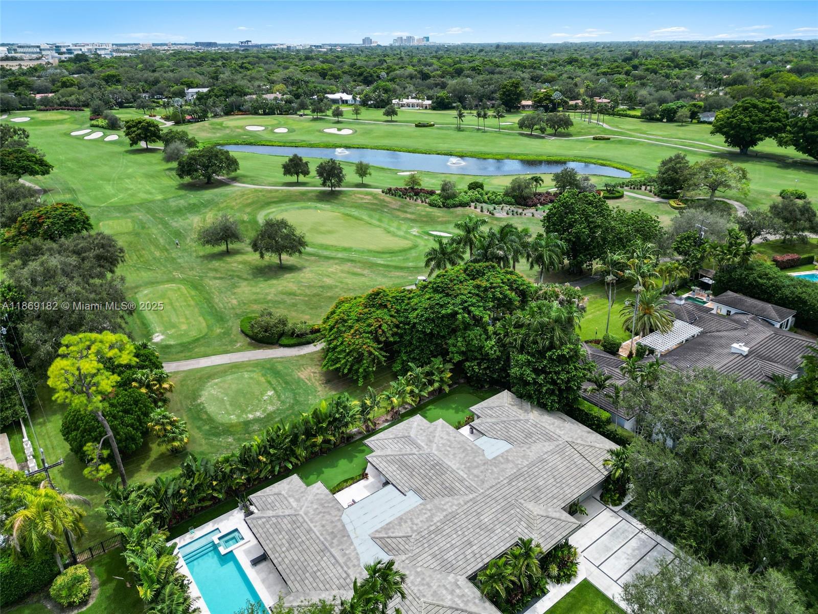 Set on a 19,000 sq. ft. lot overlooking the 15th hole at Riviera Country Club, this 2023 fully renovated residence combines modern luxury with timeless design. Comprehensive updates include new roof, plumbing, electrical, A/C, impact windows, and more. An open floor plan highlights a chef-inspired Italian kitchen and a private primary suite with serene golf course views. Outside, the resort-style backyard offers a heated saltwater pool, 2,500 sq. ft. putting/chipping green, and manicured grounds—ideal for both entertaining and relaxation.