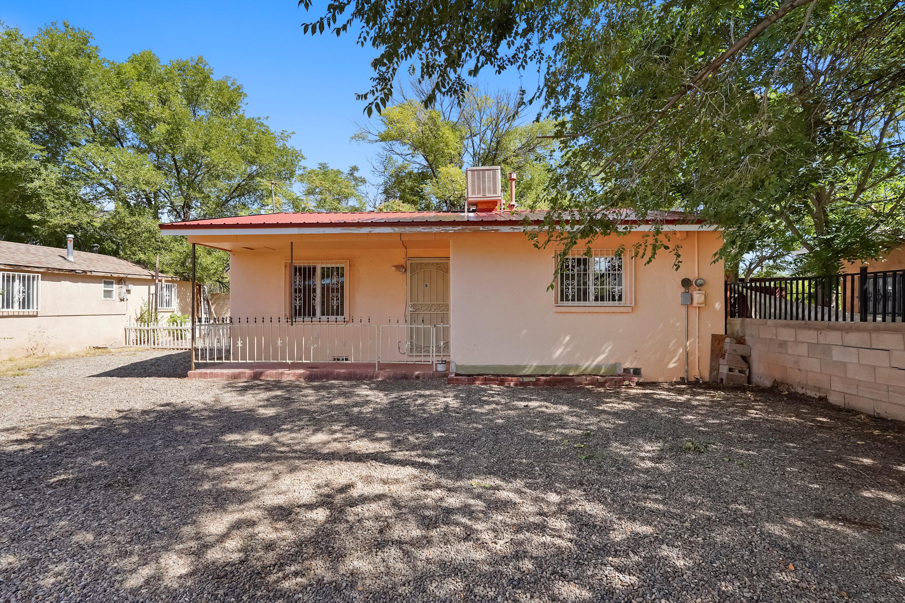 Welcome to this cozy 2-bedroom, 1-bathroom home, perfect for first-time buyers or anyone looking for a comfortable living space. The property features a fully fenced yard with a convenient drive-in gate, providing both privacy and easy access.In addition to the main house, you'll find a 1-bedroom, 1-bathroom accessory dwelling unit (ADU) that offers great flexibility--ideal for a college student or as a rental opportunity.Enjoy the shade and beauty of mature trees surrounding the property, and take advantage of the easy access to I-25 for commuting and travel.Don't miss out on this great opportunity!