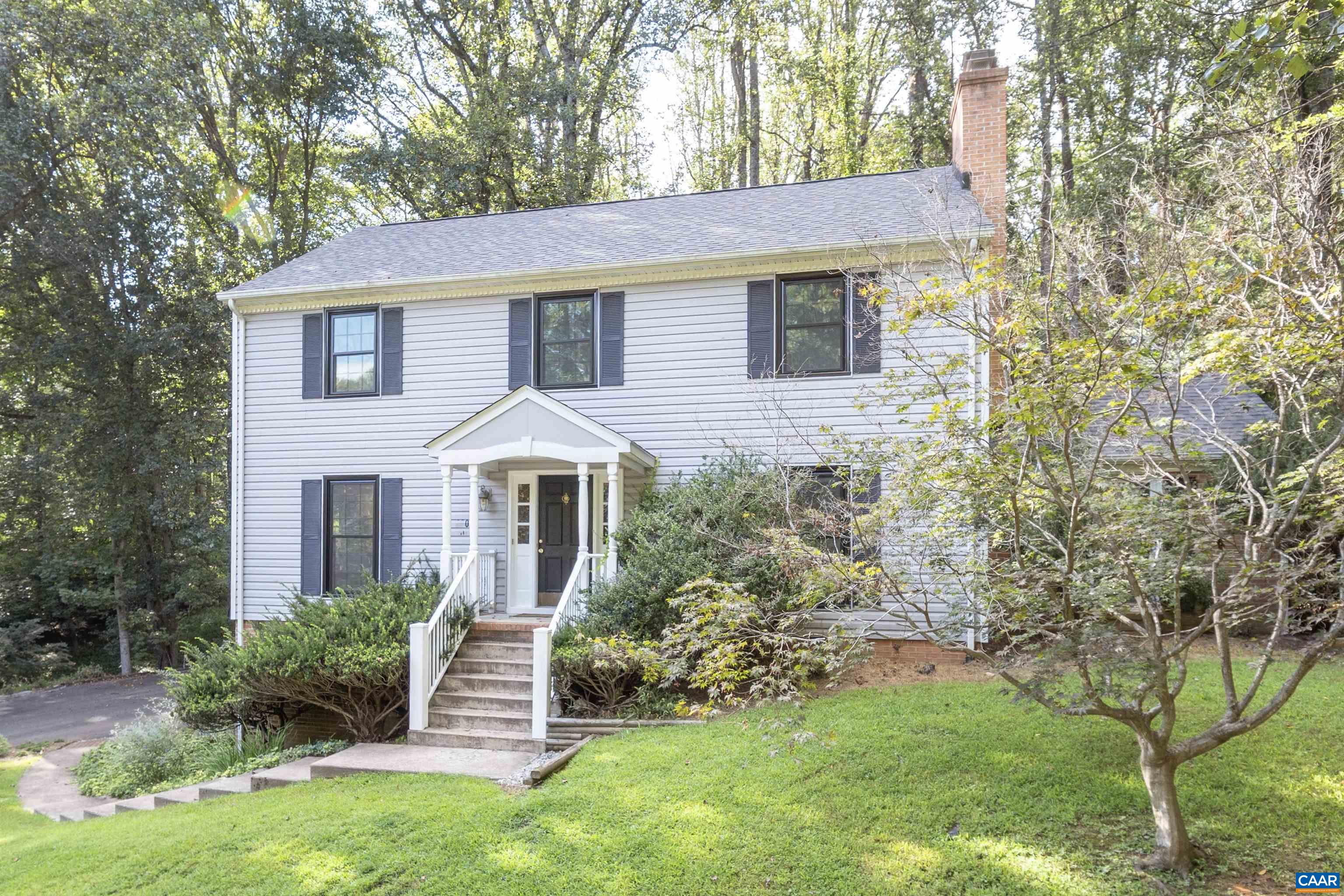 OPEN HOUSE Saturday 1-3 PM! This is the one! A beautifully updated 4 bedroom home on over an acre, in the quiet, desirable neighborhood of Northfields, off 29 North. This home has been refreshed with new lighting, fresh paint, and new windows. A new roof (2025) offers peace of mind. Spacious living areas flow easily and provide flexibility for family or work-from-home needs (fiber internet available). No carpet here! Brand new hardwood floors on the main level. You'll find a cozy Rec room in the basement, ample space in the Laundry room and one more flexible room that could be used as an exercise room, mudroom or office.   Enjoy the outdoors with a private screened porch and two-level deck overlooking the partially wooded backyard—ideal for entertaining or relaxing. Conveniently located near shopping, dining, and commuter routes, yet tucked into a neighborhood known for large lots and quiet streets. No HOA!