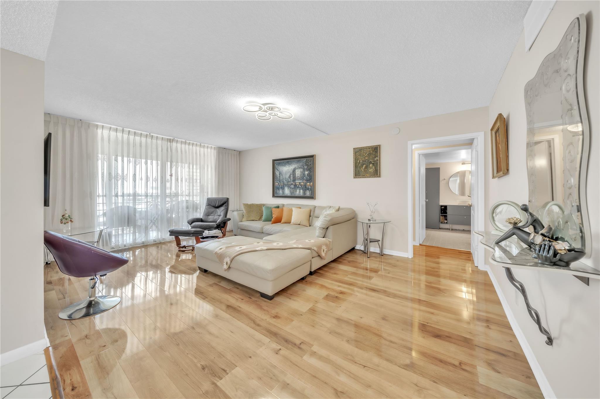 Welcome to this spacious 1 bedroom, 1.5 bathroom apartment perfectly situated in the highly desirable Golden Isles neighborhood of Hallandale Beach. This light-filled residence offers a comfortable layout with an open living and dining area, a large primary suite with a walk-in closet, and an additional half-bath for guests.

Enjoy serene Intracoastal and city views from your private balcony, perfect for morning coffee or evening relaxation. The building features  a large pool, fitness center, sauna, clubhouse, BBQ area, fishing pier, boat docks, 24-hour security and assigned parking.

Located just minutes from the beach, Gulfstream Park, Aventura Mall, dining, and shopping, this apartment combines convenience with the relaxed South Florida lifestyle. All assessments are paid. By appointment only, call listing agent.