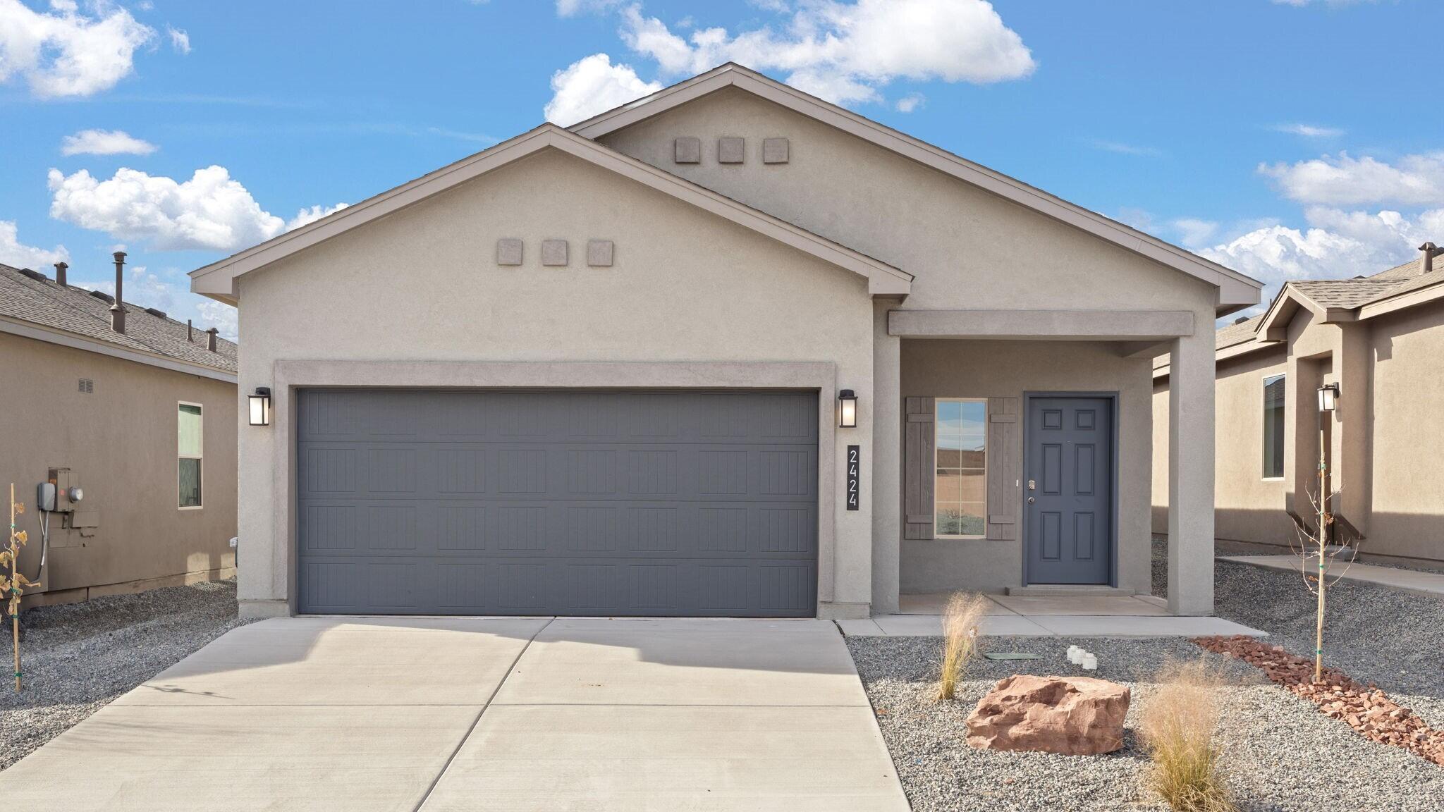 New construction home! Modern comfort meets smart living in a gated community! Welcome to the Sierra, a beautifully designed 3 bedroom 2 bath home in a secure, gated community. The Sierra offers an open-concept design that enhances natural flow and spaciousness, while still maintaining a distinct living room separate from the dinning area-perfect for both entertaining and everyday comfort. The oversized primary bedroom is a true retreat, offering ample space for relaxation, a walk in closet and en-suite bath. Smart home features enhance convenience, allowing you to control lighting, security and temperature with ease. Ask about our amazing incentives and how you can save money!!