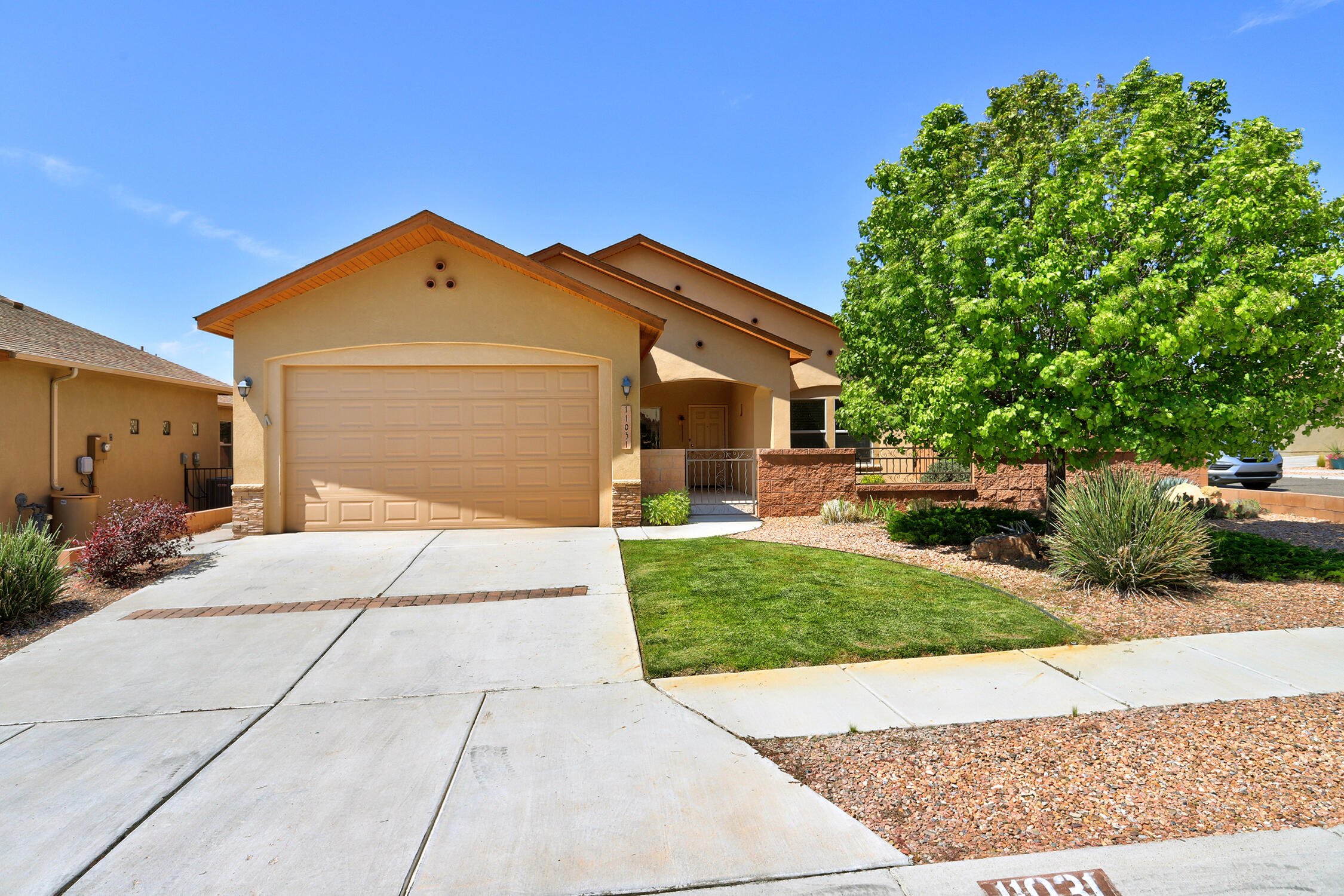 Homes like this don't last in Saltillo! Beautifully maintained 4BR/2BA Paul Allen home in the sought-after Saltillo community. This single-level gem features an open floor plan, granite countertops, all appliances included, and a primary suite with jacuzzi tub. Energy-smart with low-E windows, Noritz tankless hot water, and a Gold-Level Green Build rating (HERS 52) for lower bills. Enjoy a finished garage with utility sink, plus a backyard retreat with pergola and water feature. Move-in ready and designed for modern living!