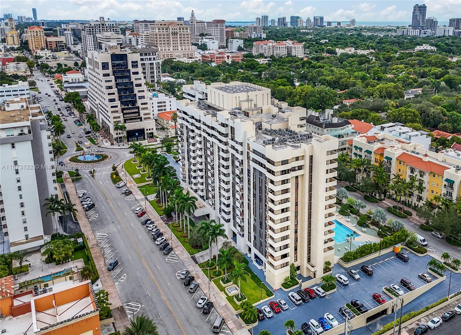 Life at the top in central Coral Gables! Biltmore II - a historic landmark Condo is the complete package offering full service-24/7 security, concierge, doorman, on-site mgmt, Olympic size heated pool, gym, sauna, bike storage, social, billiard & card rooms. East are Miracle Mile, fine dining, shopping, galleries, more entertainment. West are the historic Biltmore Hotel, golf courses, & Venetian Pool. Unit is a spacious 2/2.5 flooded w/ natural light & washer/dryer inside. Main suite has XL walk-in closet, ensuite bath w/ large shower & dual sinks. Second bedroom is also ensuite. Large balcony w/ accordion shutters & sweeping city views. Unit comes w/2 parking spaces & storage rm. Close to excellent public & private schools, University of Miami, airport, expressways, hospitals, more!
