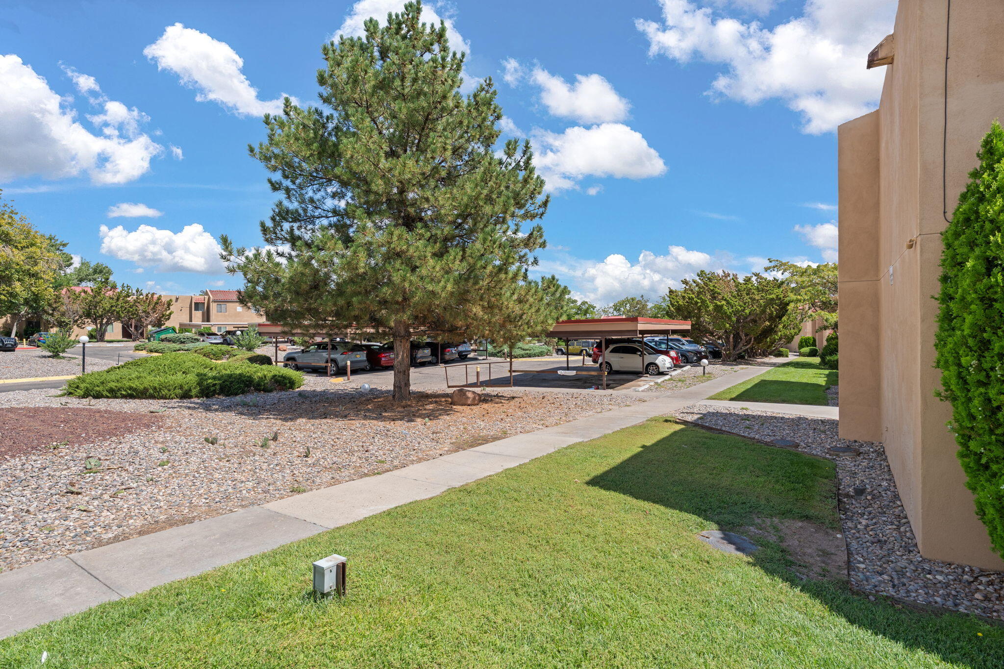 Step inside this bright and comfortable condo offering 2 spacious bedrooms and 2 full baths. Enjoy the convenience of an in-unit stackable washer and dryer, plus a brand-new oven ready for all your favorite meals. The kitchen features easy-care vinyl flooring, while plush carpet flows through the rest of the home for cozy living.Relax outdoors on your private balcony, and take advantage of the roomy hall closet for all your storage needs. With thoughtful updates and plenty of space, this condo is ready to welcome you home!