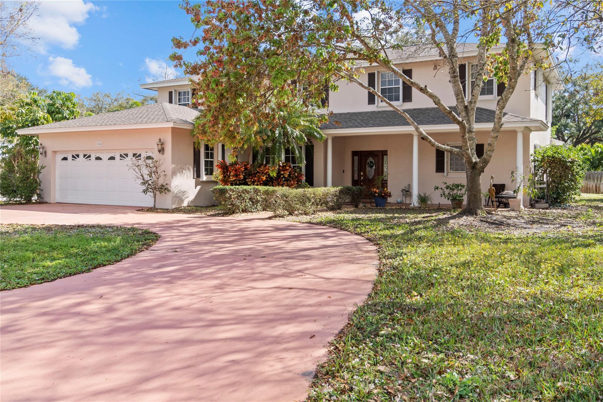 Live Large in this Contemporary Pool Home in idyllic McAnsh Park! Constructed in 2002 with exceptional quality including 2-story CBS construction and Steel wall studs. All 4 bedrooms are extremely spacious, with 2 Master Bedrooms (1 up/1 down). Multi-generational or large families will have plenty of room here! Large Office/Den is downstairs & Huge Loft-style space upstairs. Expansive Screened patio, Covered Back Porch, & Saltwater Pool await outside. And just a stroll to Troy Moody Park! No HOA/monthly dues either!  12/2022 Roof & 2/2025 Accordion hurricane shutters are the icing on the cake!