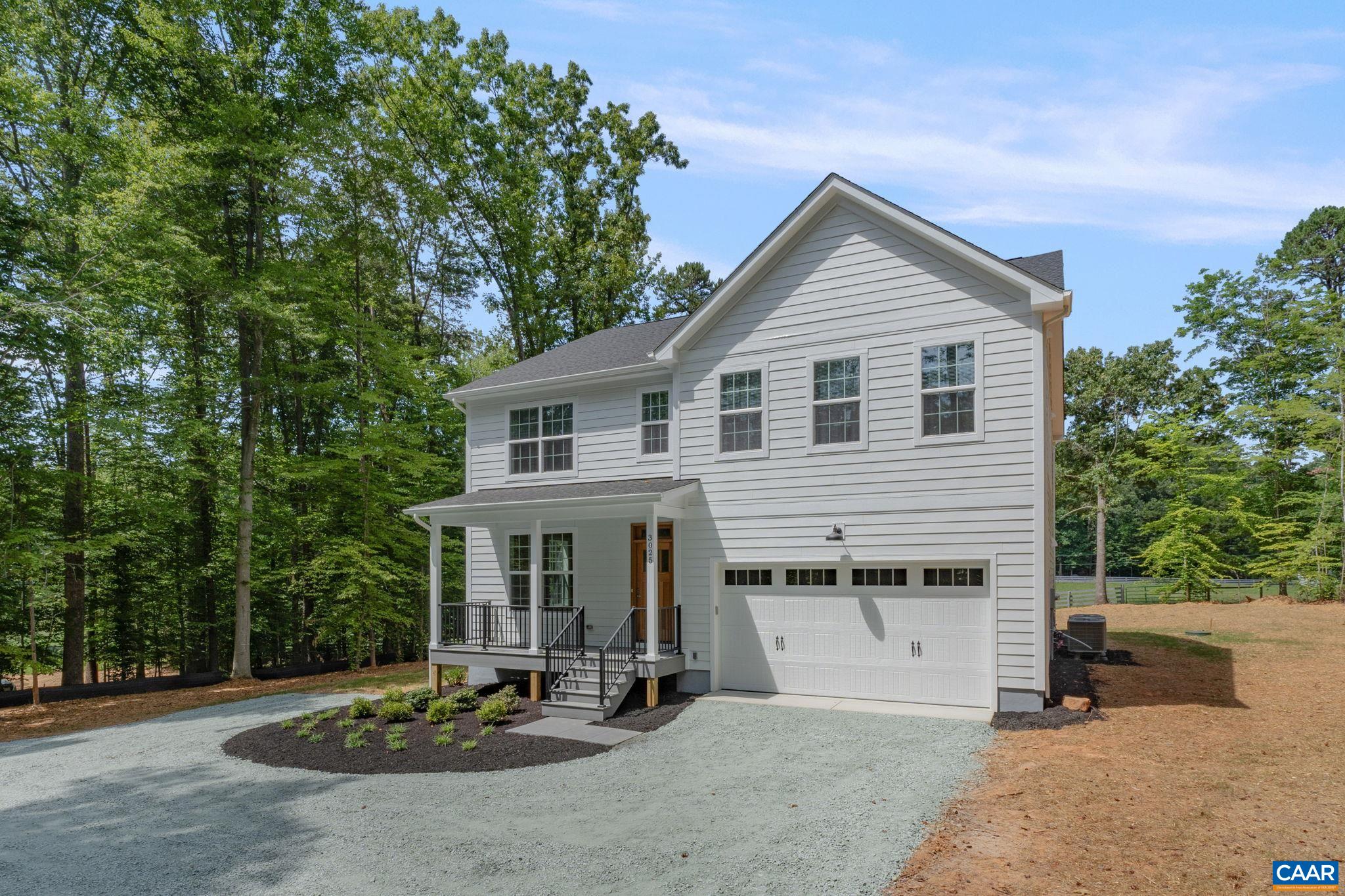 Nestled on a serene 2-acre wooded lot in the heart of Crozet, this to-be-built new home offers the perfect blend of modern comfort and timeless charm. Designed with both relaxation and everyday convenience in mind, the property features 4 spacious bedrooms and 3.5 baths, providing plenty of room for family and guests.  A wrap-around front porch invites you to slow down and take in the natural surroundings, while the rear screened porch creates a private retreat for enjoying quiet mornings or entertaining outdoors year-round. Inside, the thoughtful floor plan combines open gathering spaces with private getaways, all crafted with attention to detail.  The two-car garage provides ample storage and parking, while the wooded setting ensures peace and privacy just minutes from Crozet’s shops, dining, and the Blue Ridge Mountains.