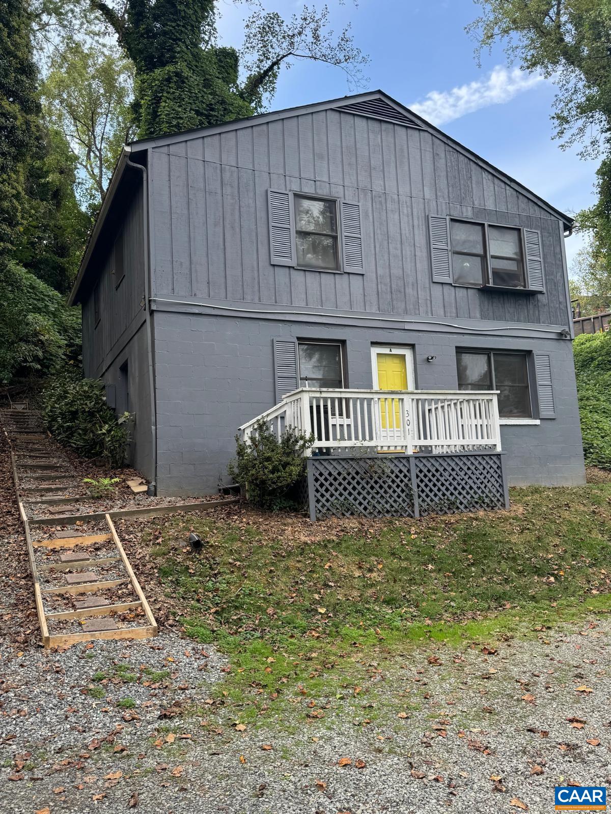 This private, cabin-style duplex offers consistent rental income and an unbeatable location—just minutes from UVA Grounds, the Medical Center, Scott Stadium, Downtown Mall, IX Park, and more. Each 2BR/1BA unit features LVP flooring, an open living space, in-unit laundry, and a dishwasher. Unit A is recently refreshed and ready for its next tenant; Unit B is leased through 2/28/2026. Located at the end of a quiet street, surrounded by trees and nature, tenants love the peaceful setting. Separately metered electric, these two units share water/septic. Zoned RN-A with potential for up to 6 units on the .48-acre lot (buyer to verify with City). Long rental history dating to 2002. Road maintenance fee applies once every 4 years. Seller had a pre-listing inspection done and most items have been completed!