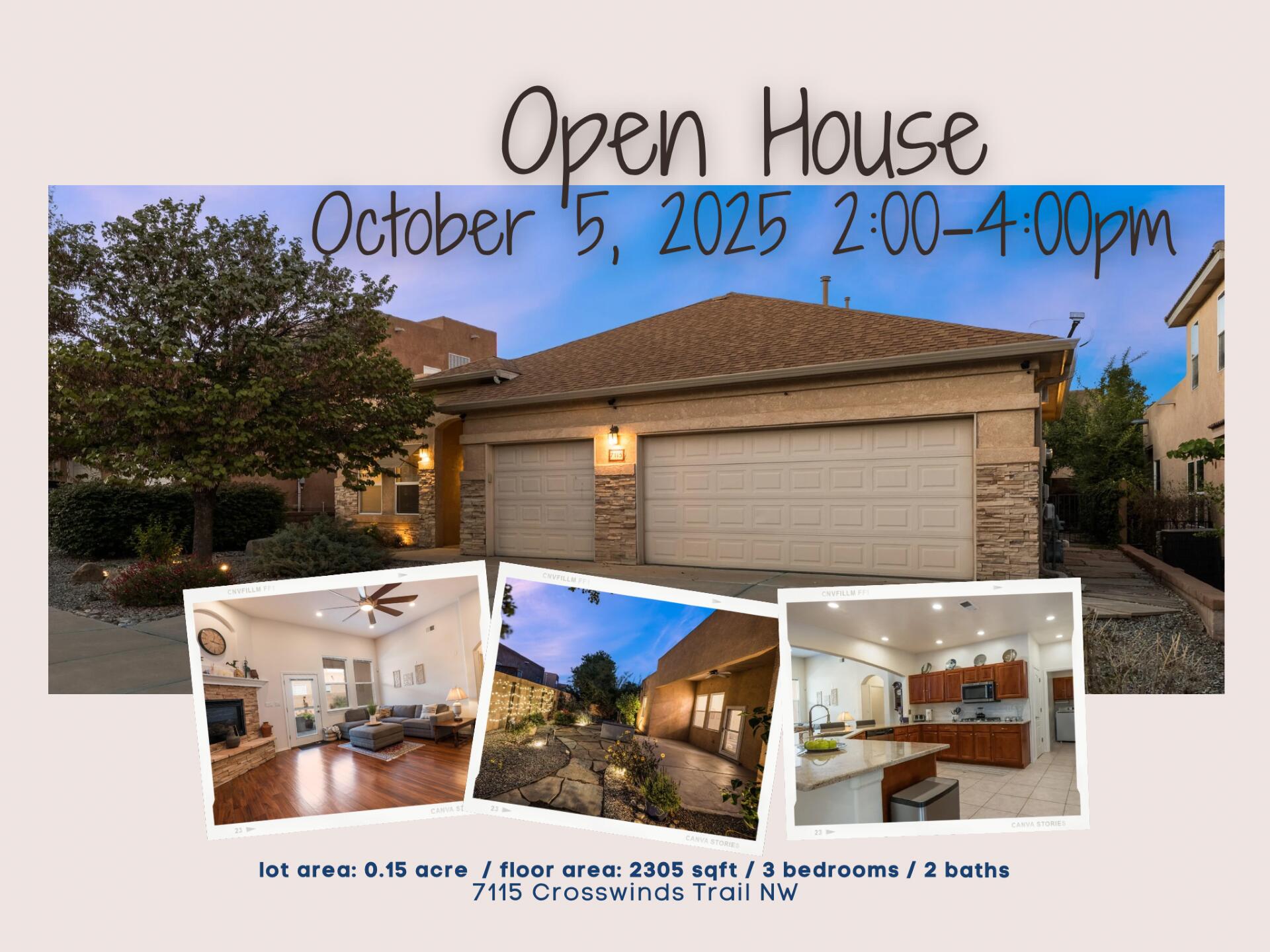 Immaculate single story in gated community with 3 car garage.GREAT kitchen! So much counter space - granite- w/island bar,under cab lights,gas stove, dbl oven,coffee bar & TWO pantries! Elegant dining room with built-in granite top buffet.  Great room with beautiful plank flooring is open to the kitchen and features raised ceiling, gas fireplace, and patio door to pretty rear yard and covered patio.  Generous primary bedroom is split from the others and features large walk-in closet, bath with two sinks, separate tub and walk-in shower.  On opposite side of the home, two bedrooms with updated bath between.  Office has pretty glass doors.  Laundry room has built ins with great storage.  3 car garage is oversized and includes a sink.   Auto bubblers.  HUE recessed lights. Recent TPO Roof .